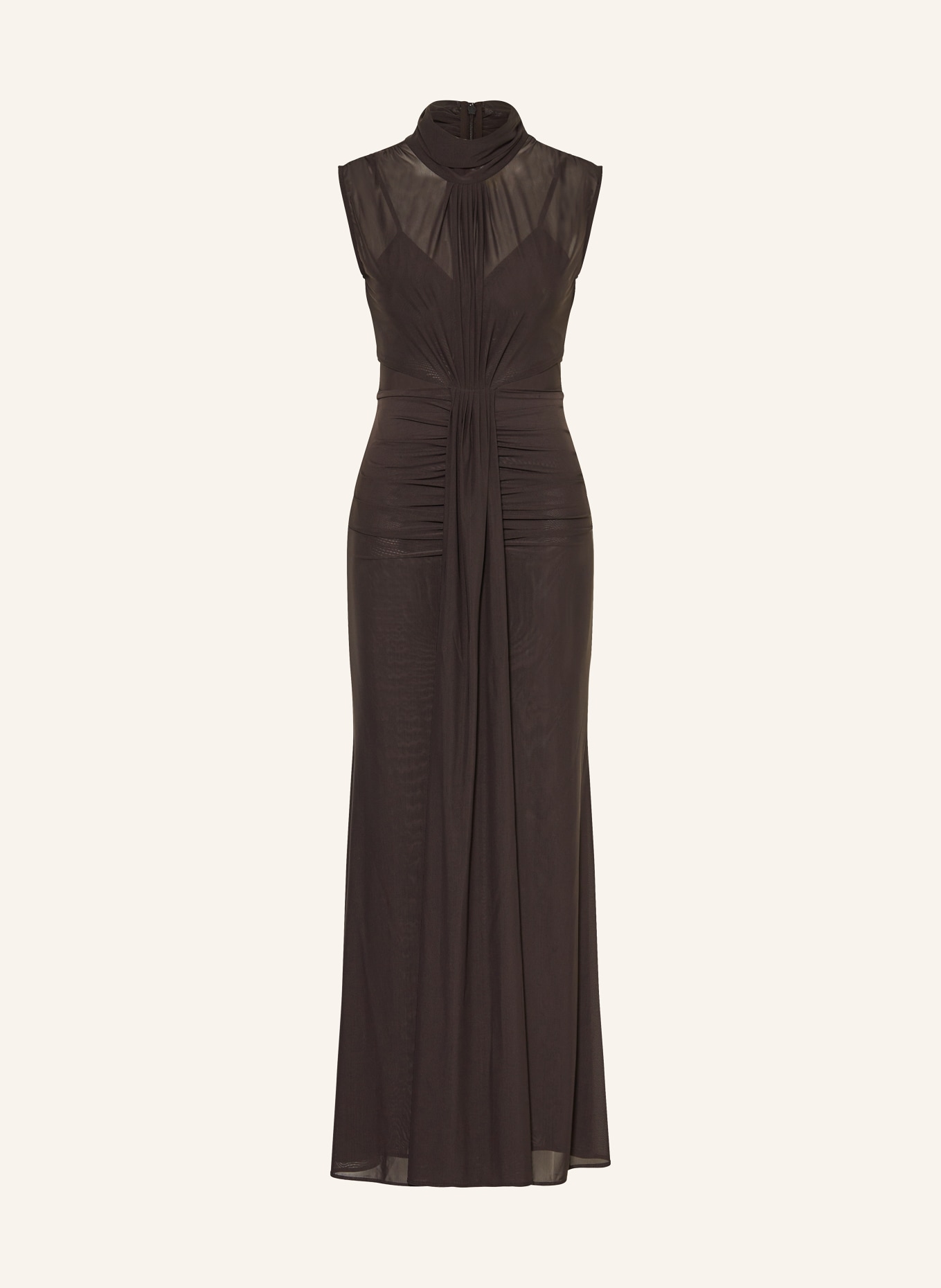 REISS Mesh-Kleid DANIELLA: BRAUN