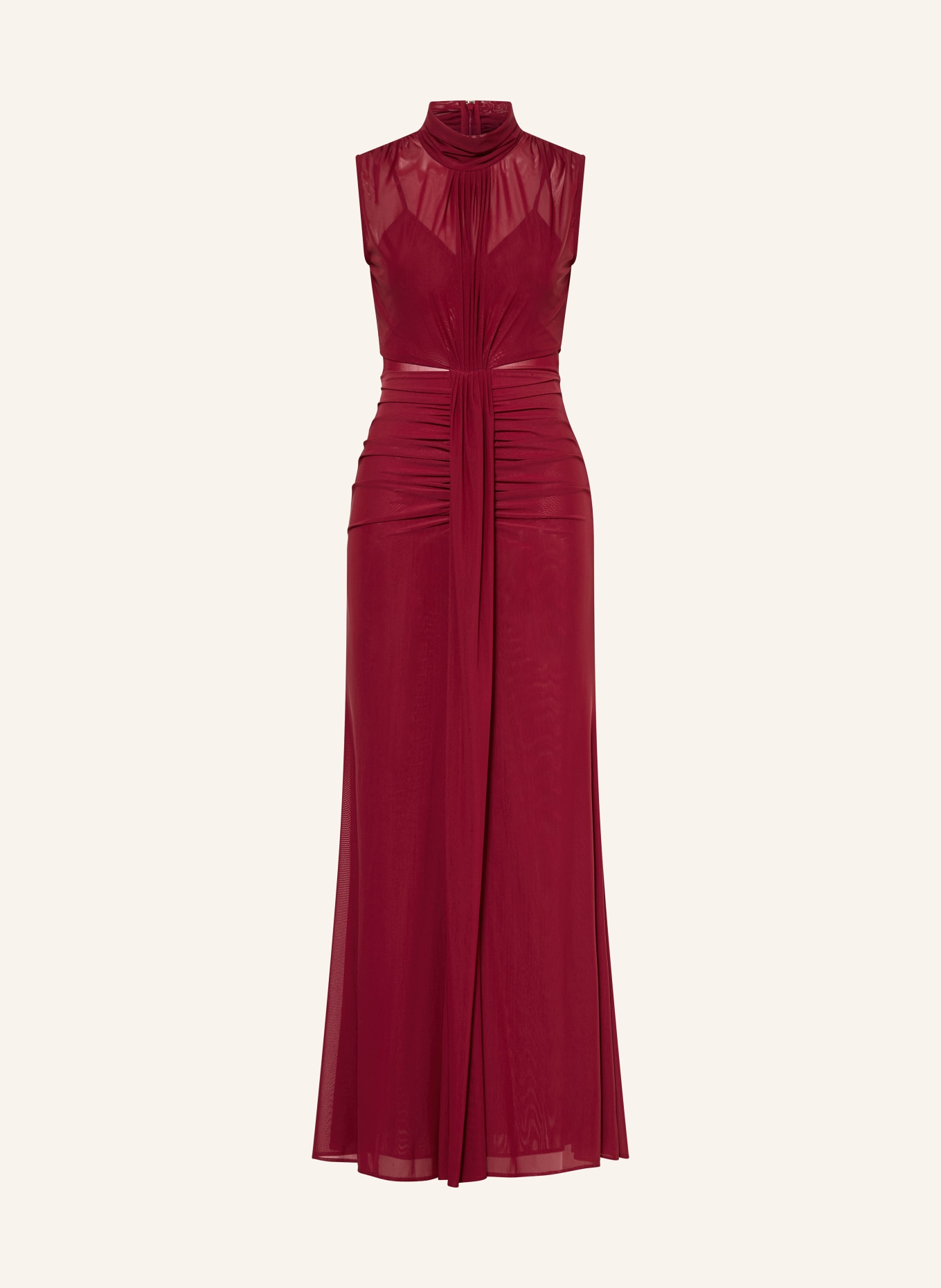 REISS Mesh-Kleid DANIELLA: DUNKELROT