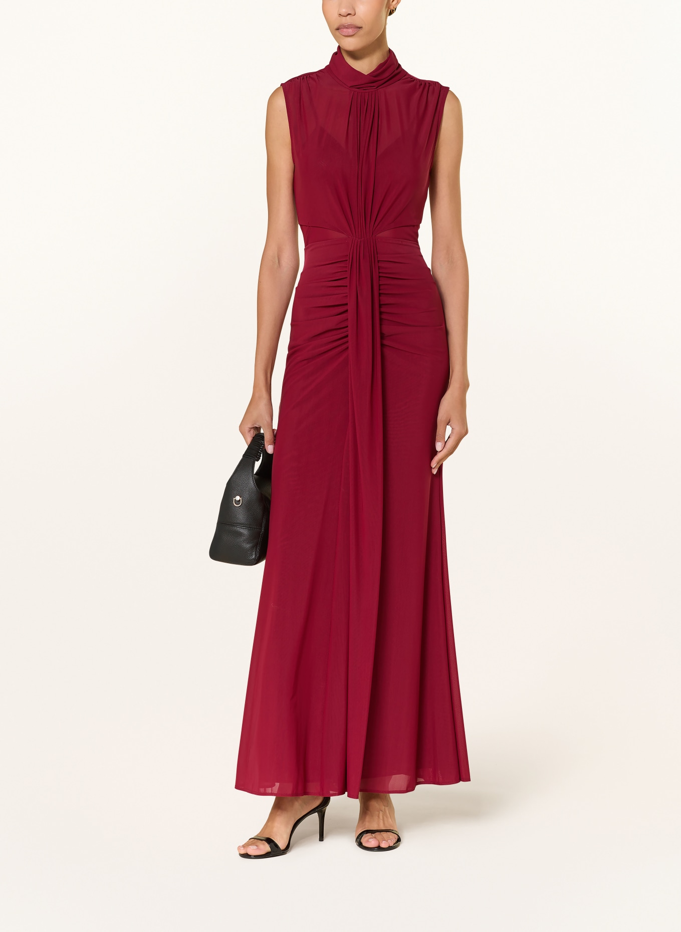 REISS Mesh-Kleid DANIELLA: DUNKELROT