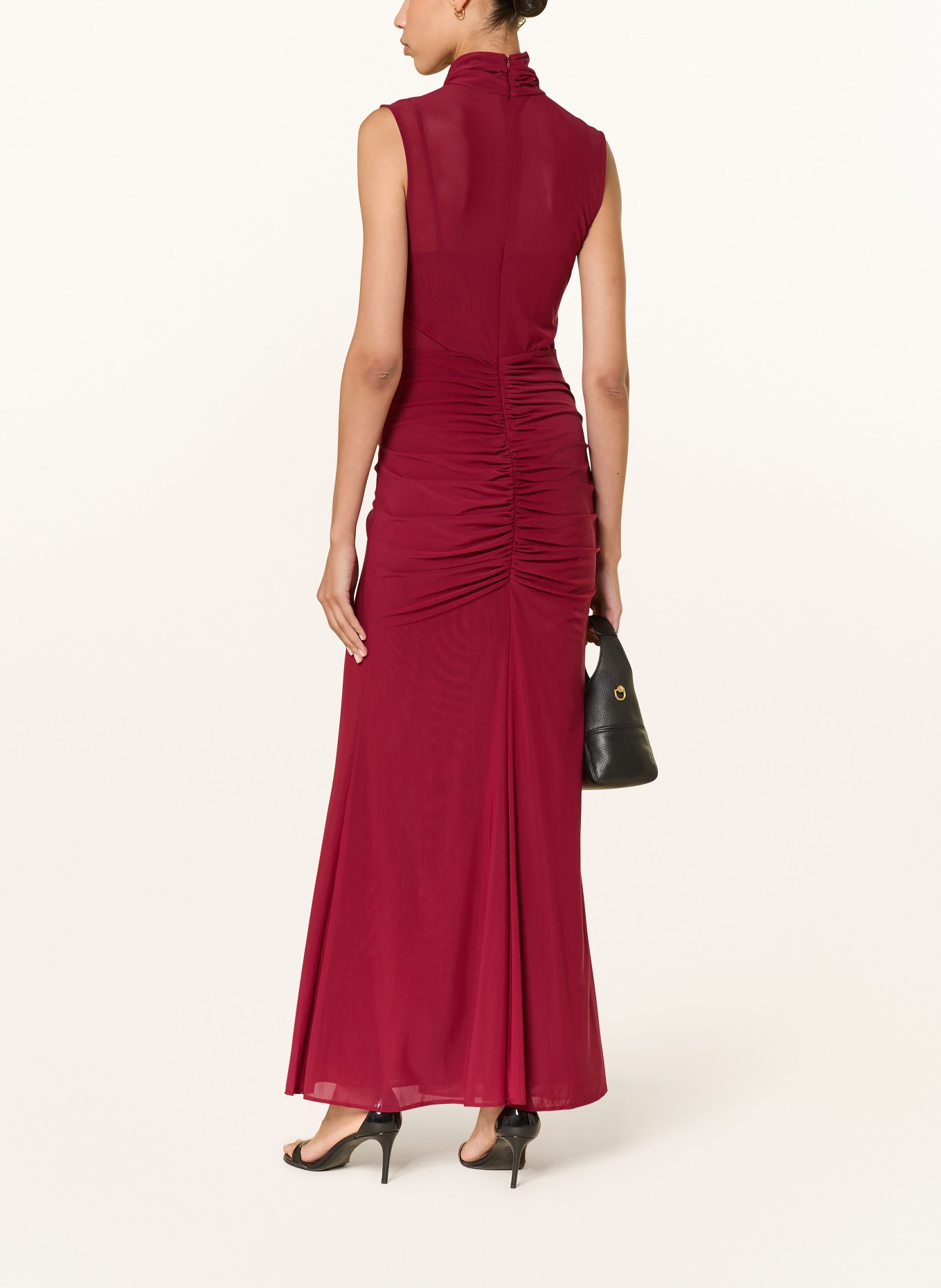 REISS Mesh-Kleid DANIELLA: DUNKELROT