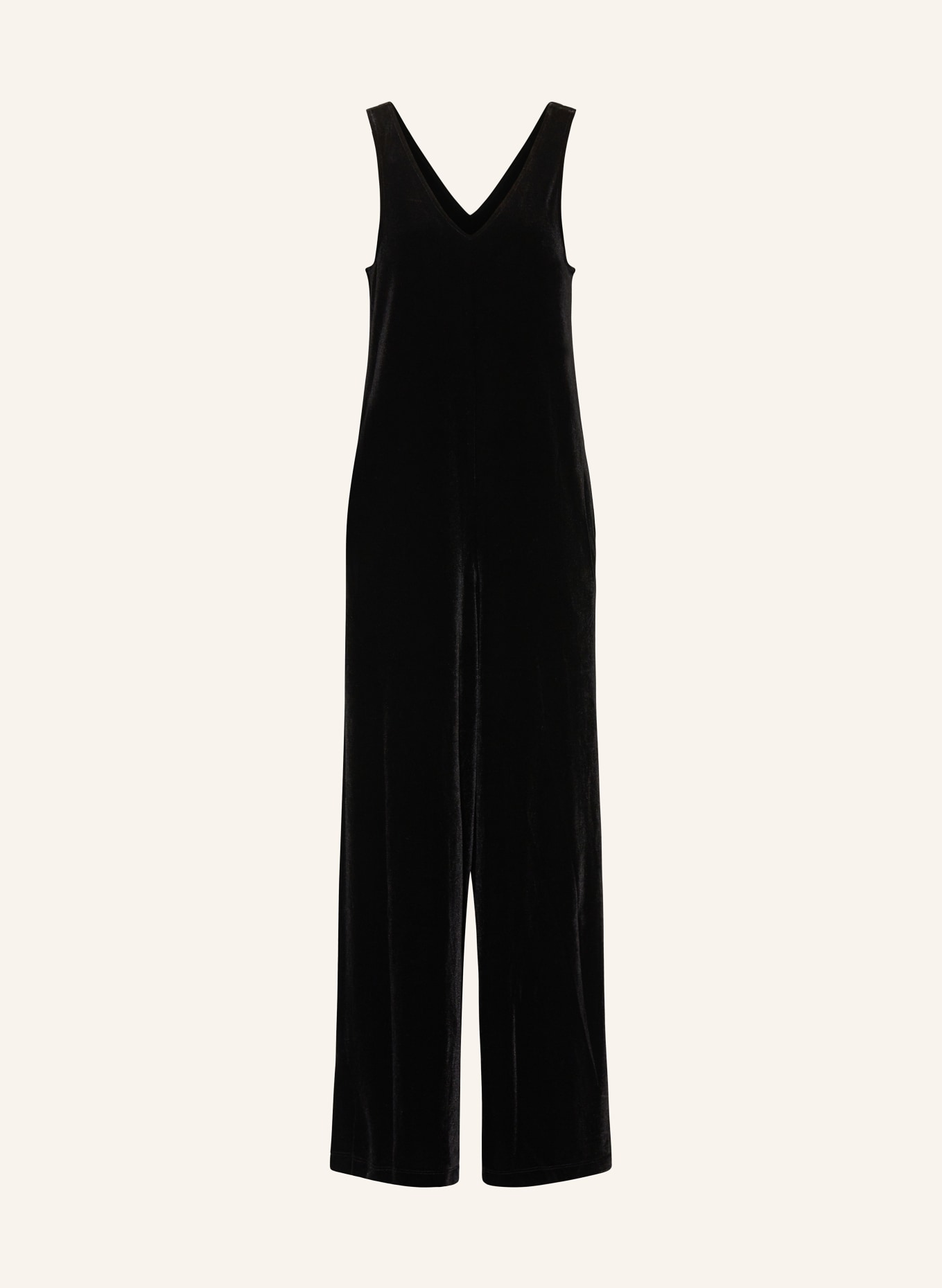 ARMANI EXCHANGE Samt-Jumpsuit: SCHWARZ