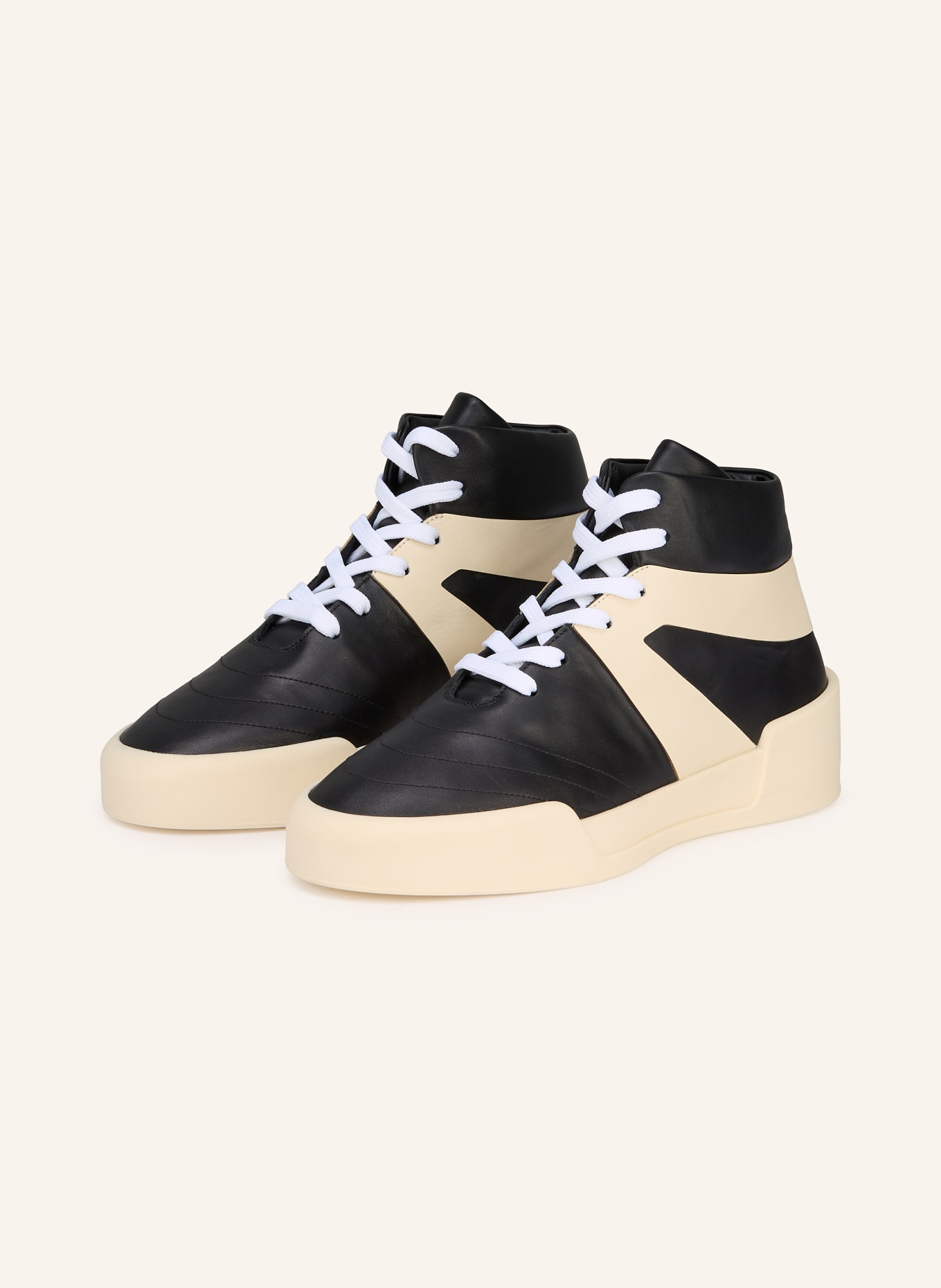 FEAR OF GOD Hightop-Sneaker: SCHWARZ / ECRU