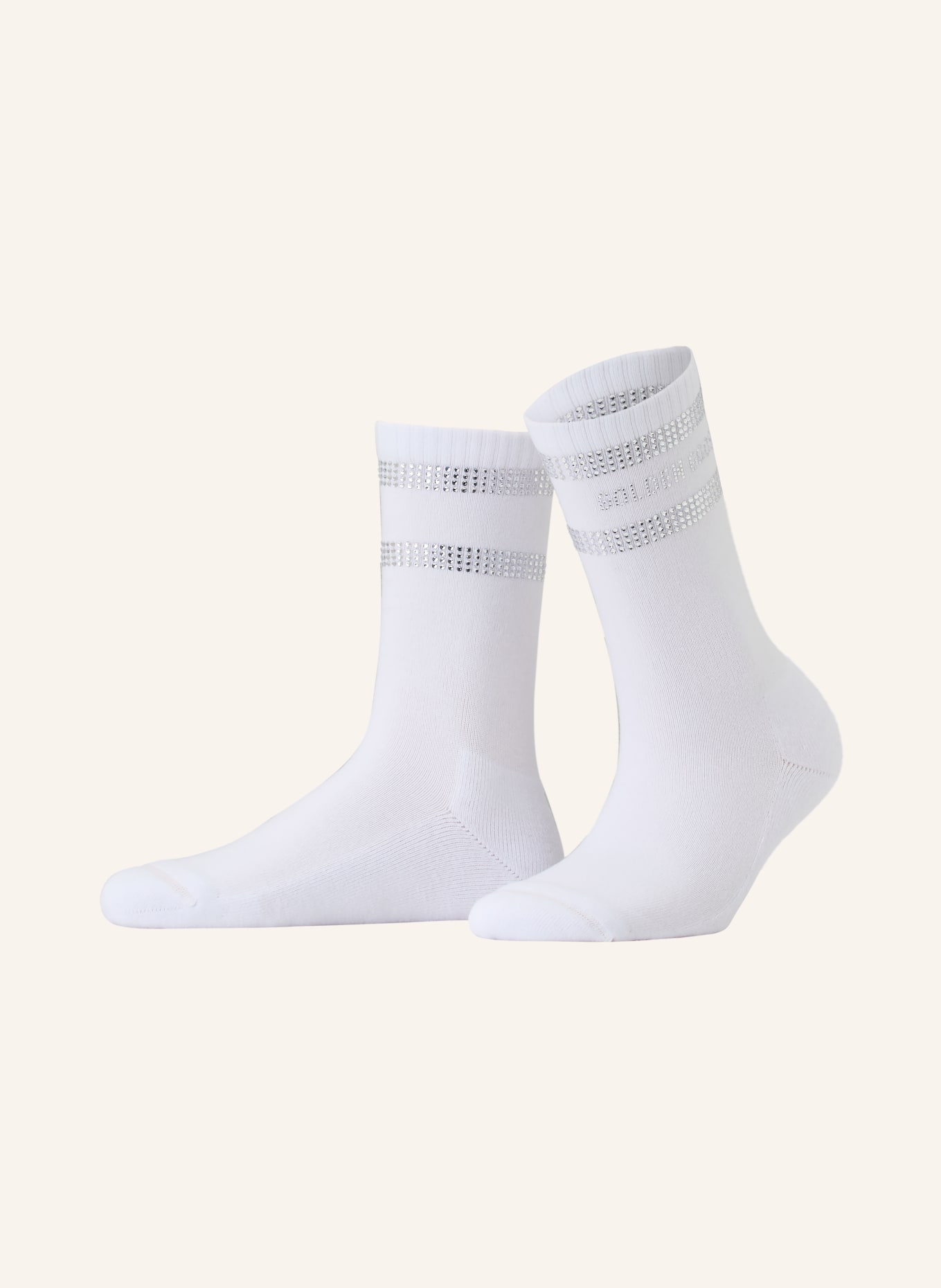 GOLDEN GOOSE Skarpety z kamieniami ozdobnymi: BIAŁY