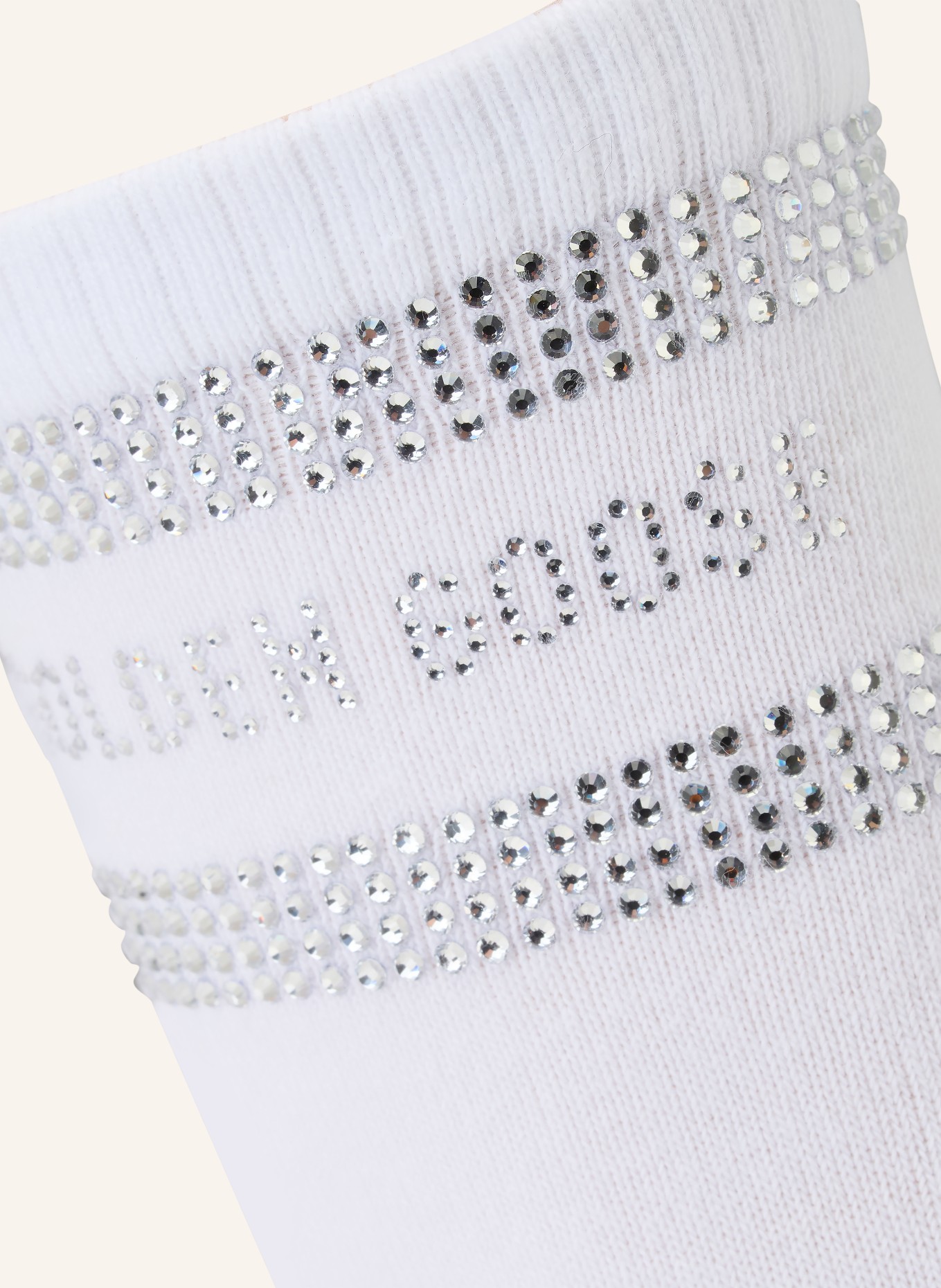 GOLDEN GOOSE Skarpety z kamieniami ozdobnymi: BIAŁY