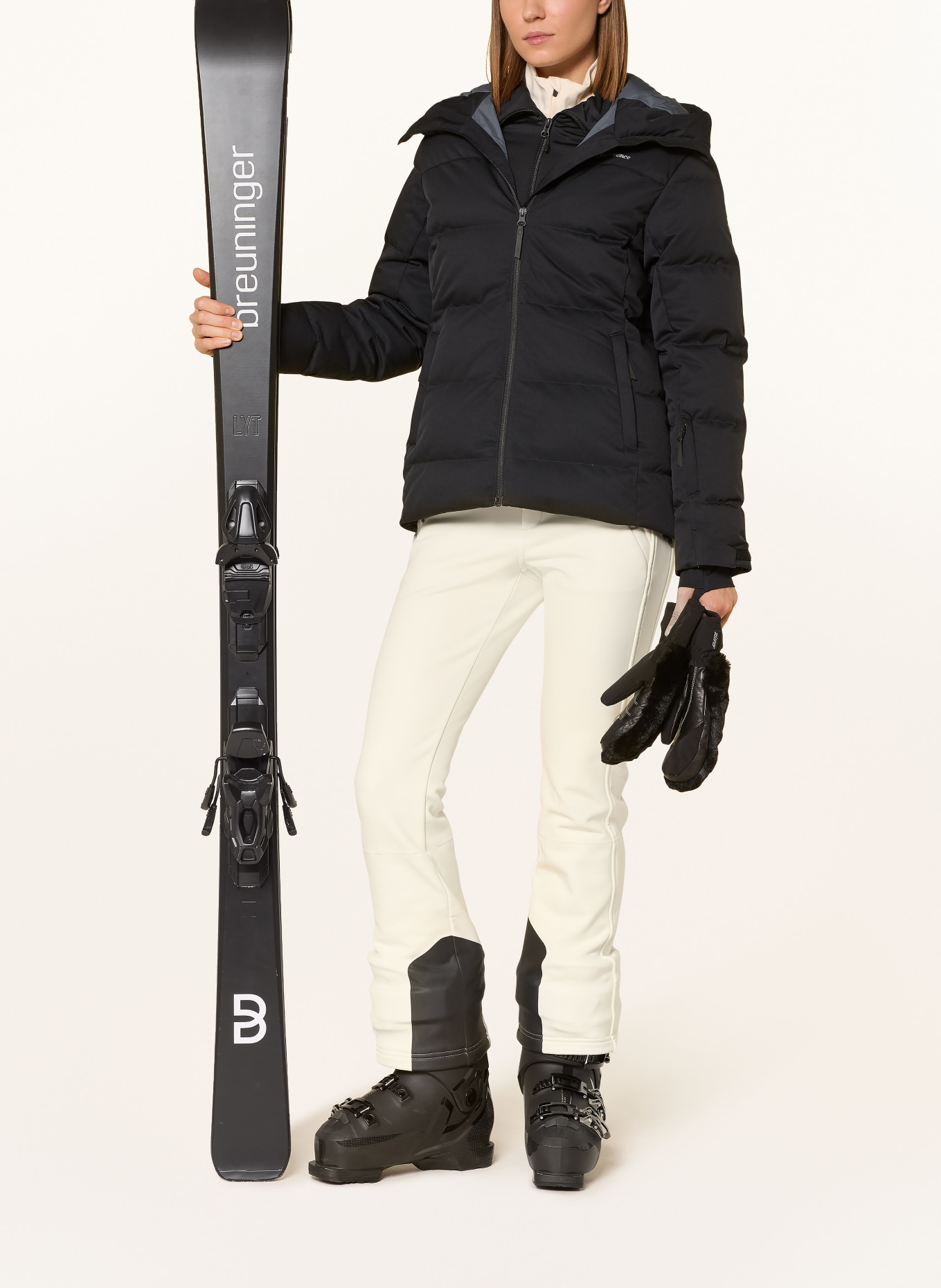 Peak Performance Daunen-Skijacke SHRED: SCHWARZ / BEIGE