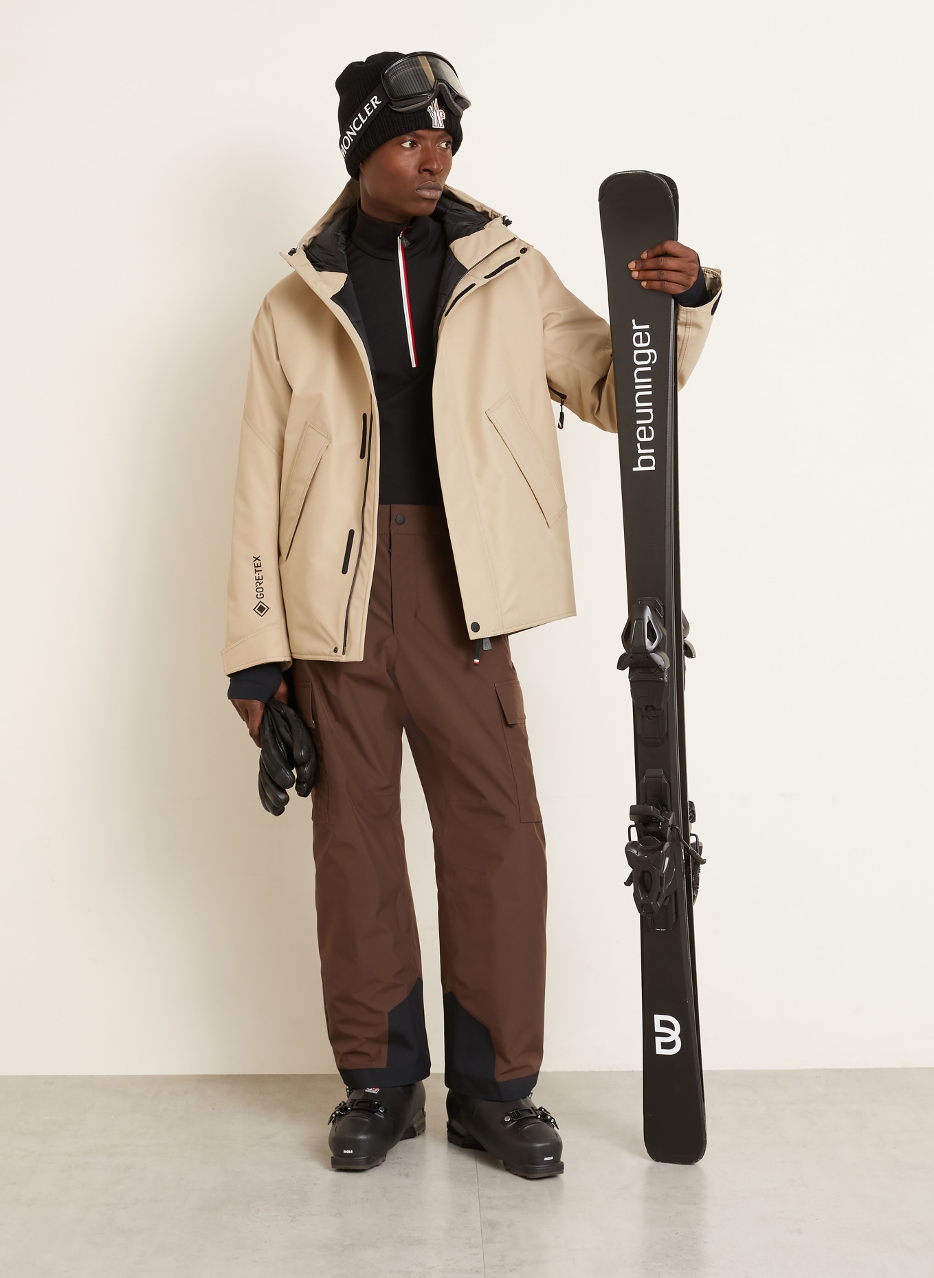 MONCLER GRENOBLE Skihose GTX: DUNKELBRAUN