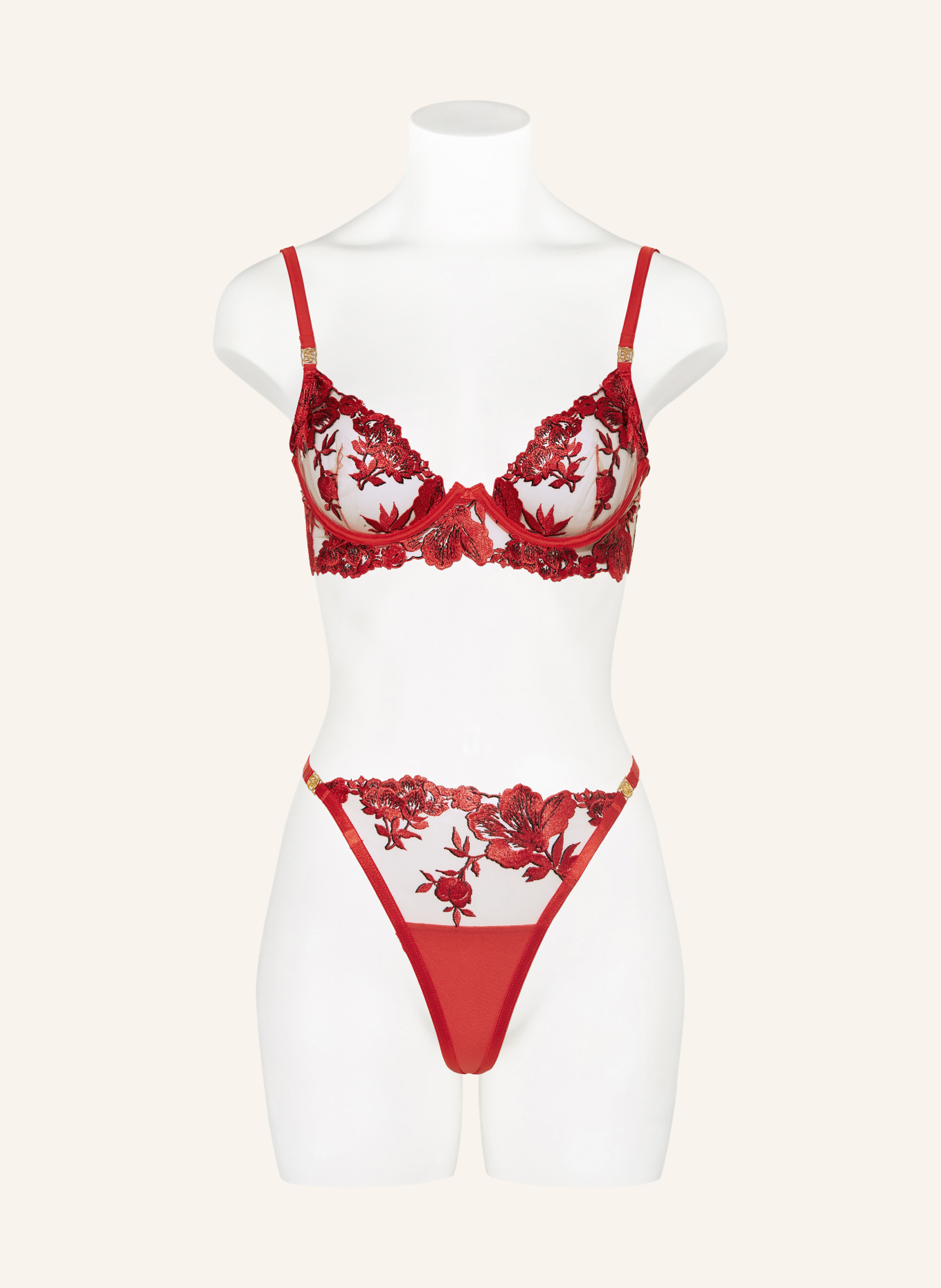 BLUEBELLA Bügel-BH LAVANYA: ROT / SCHWARZ