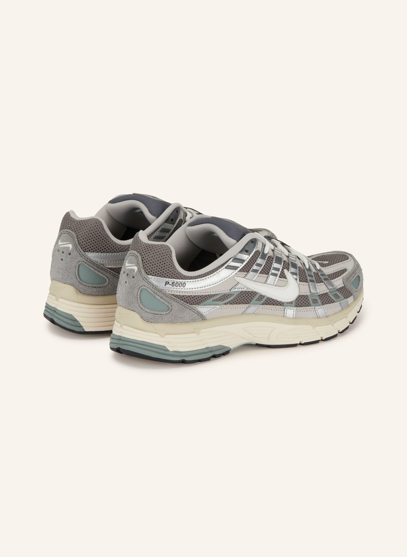Nike Sneaker P-6000: TAUPE / SILBER / WEISS