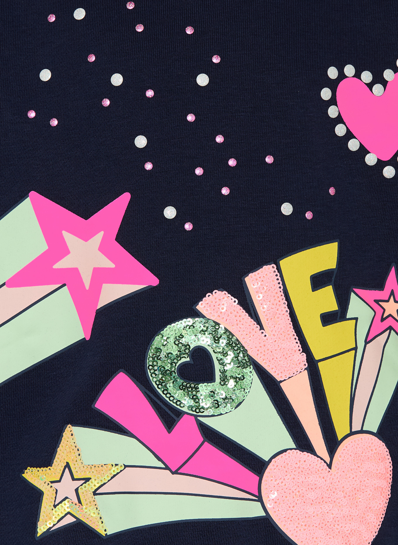 Billieblush Mikina s flitry: TMAVĚ MODRÁ / RŮŽOVÁ / MÁTOVÁ