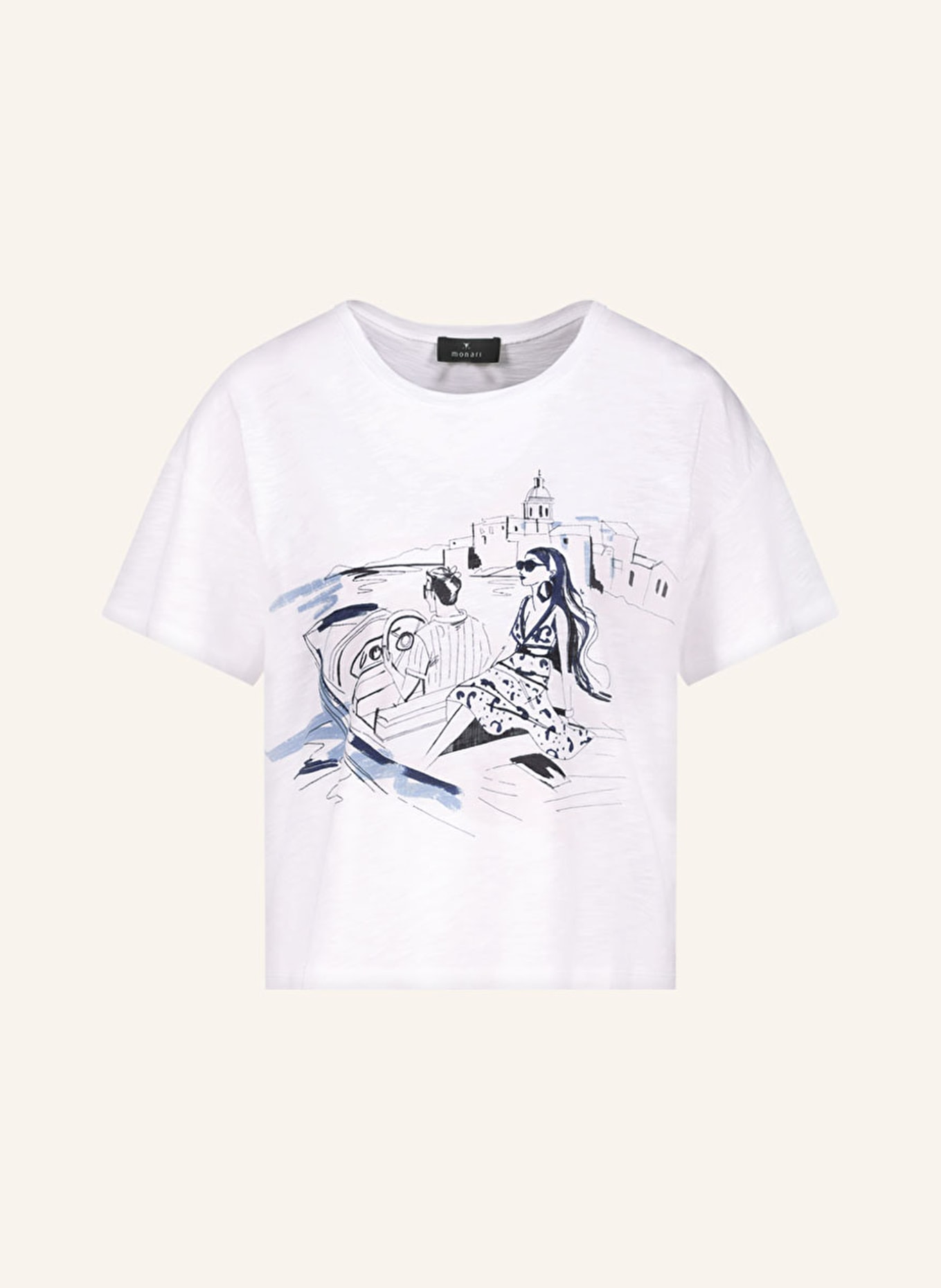 monari T-Shirt: WEISS / HELLBLAU / DUNKELBLAU