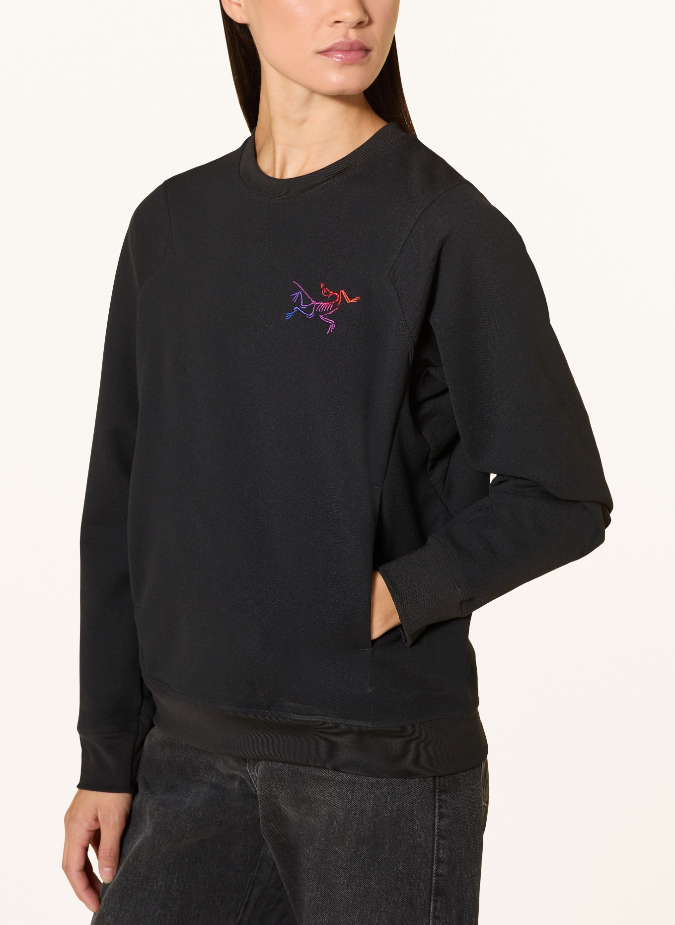 ARC'TERYX Pullover AESTAS CREW: SCHWARZ