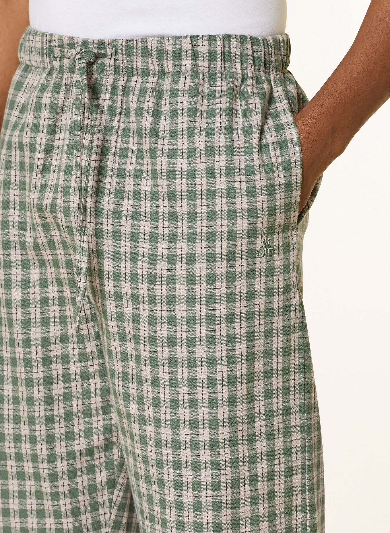 Marc O'Polo spodnie do spania: ZIELONY / KREMOWY / CZARNY