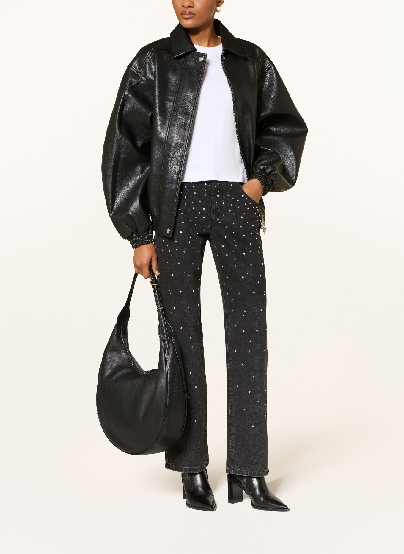 LIFFNER Beuteltasche MOON: SCHWARZ