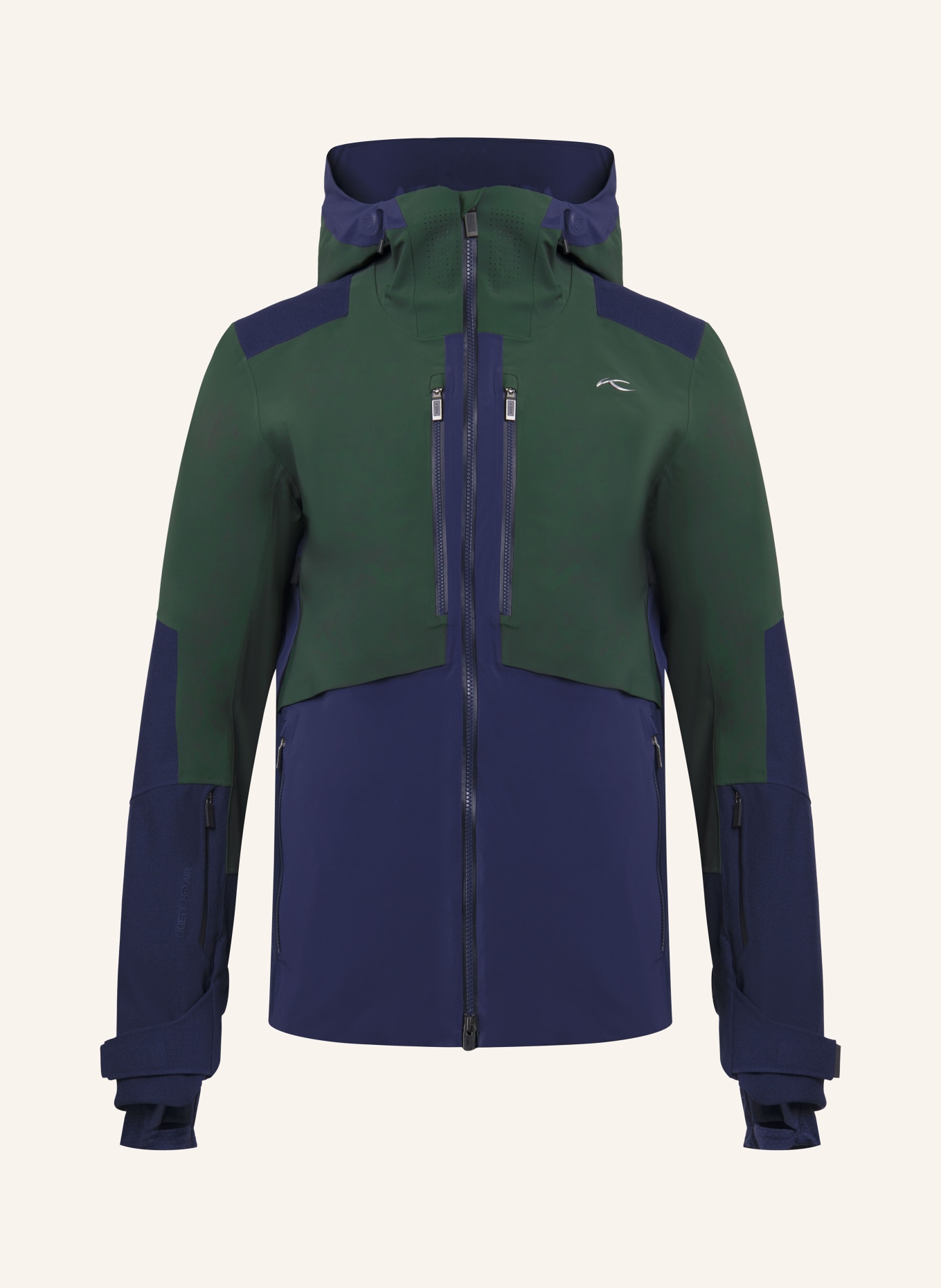 KJUS Skijacke LIGETY HEXAIR: DUNKELGRÜN / DUNKELBLAU