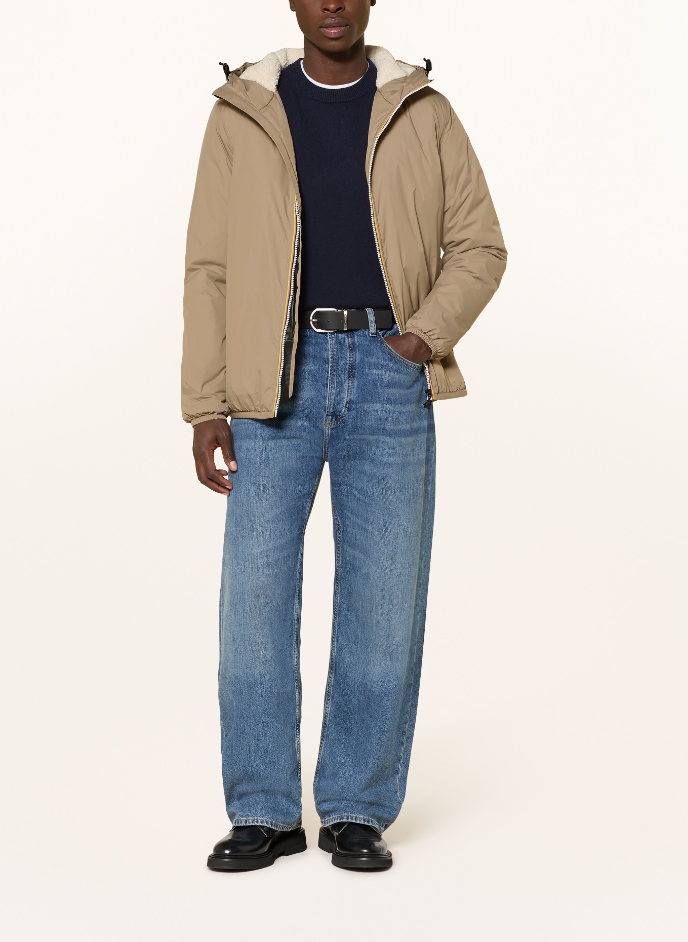 K-WAY Jacke LE VRAI 4.0 CLAUDE ORSETTO: HELLBRAUN / ECRU