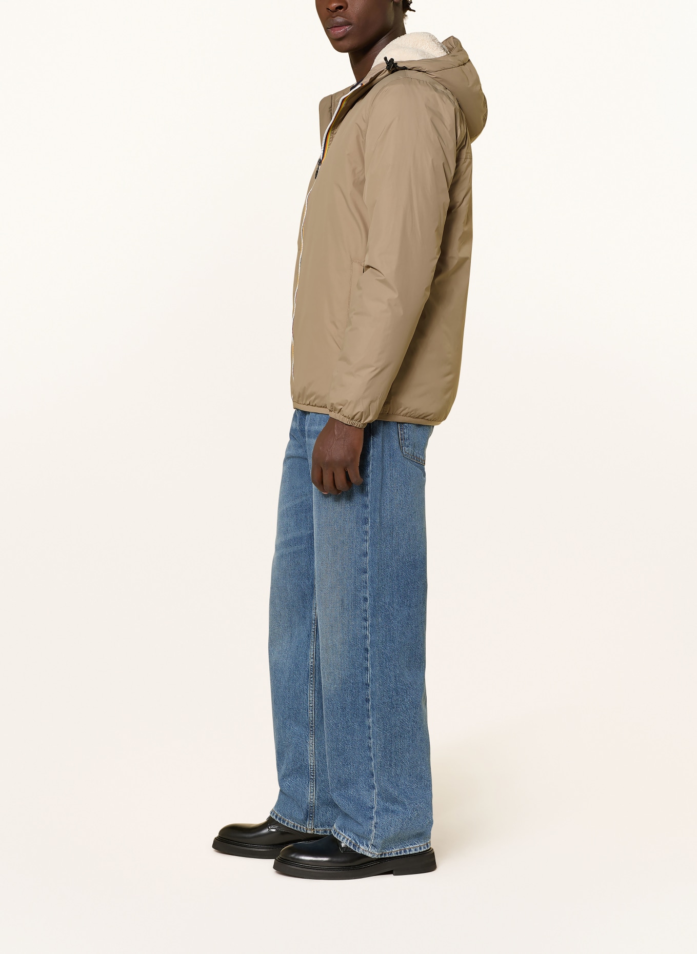 K-WAY Jacke LE VRAI 4.0 CLAUDE ORSETTO: HELLBRAUN / ECRU