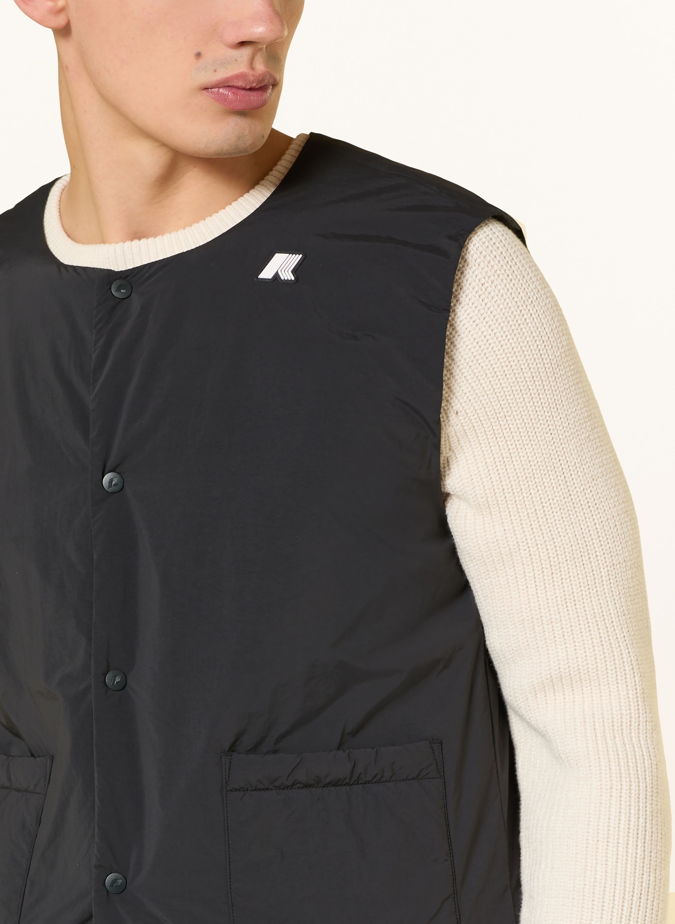 K-WAY Weste VALTY PLAIN WARM: SCHWARZ