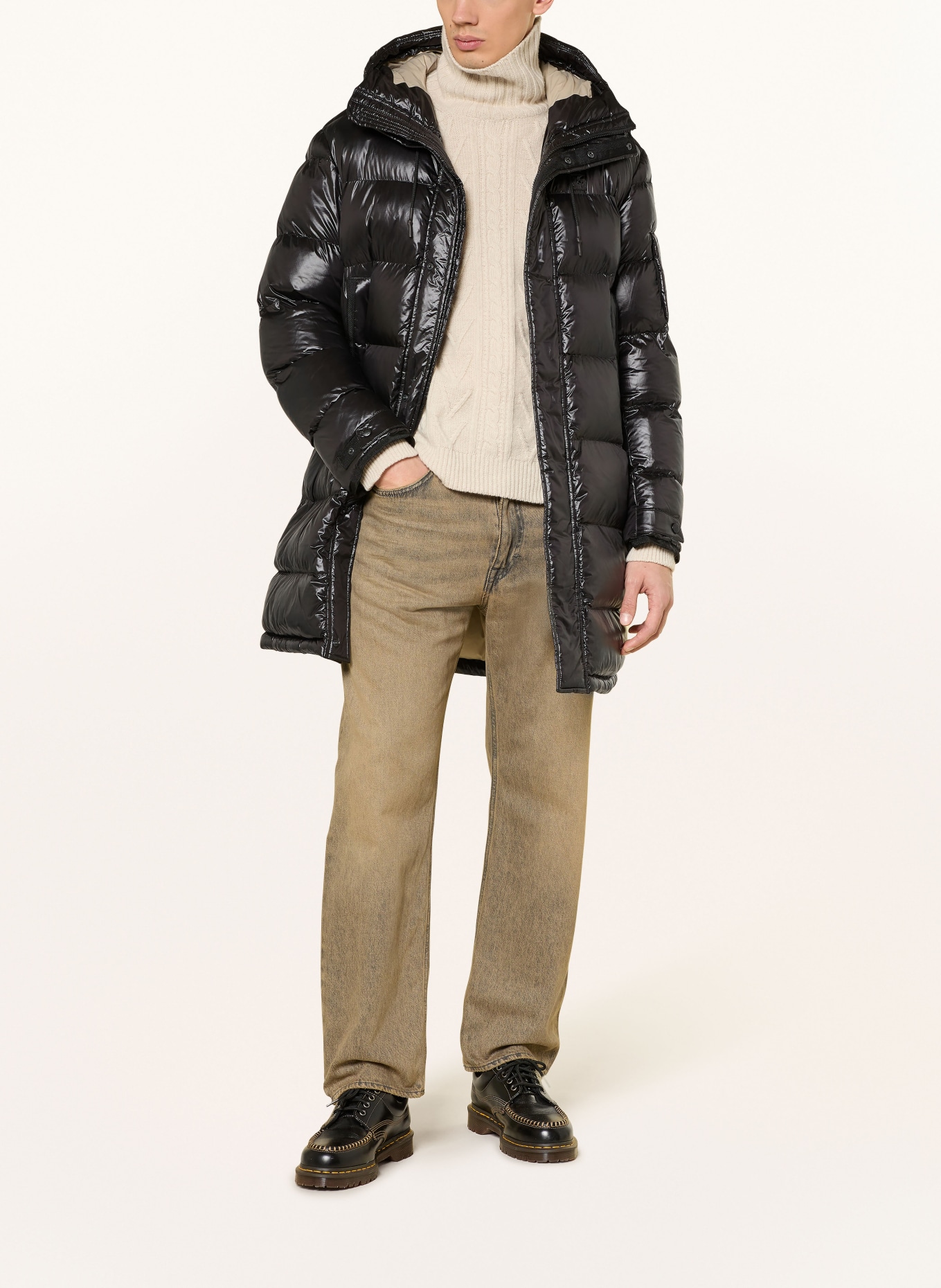 Blauer Steppmantel ALDRICH: SCHWARZ