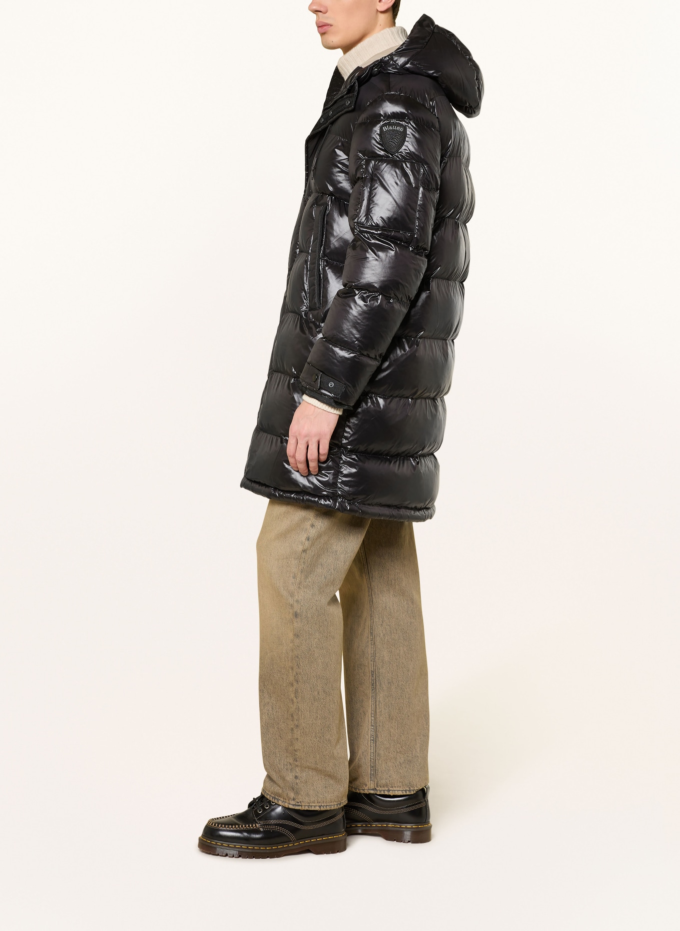 Blauer Steppmantel ALDRICH: SCHWARZ