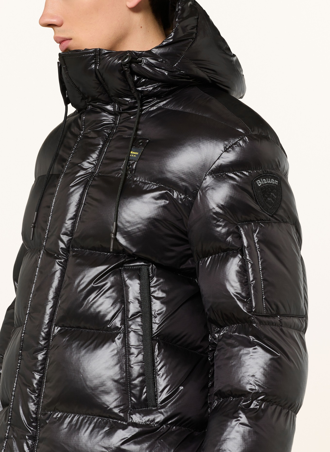 Blauer Steppmantel ALDRICH: SCHWARZ