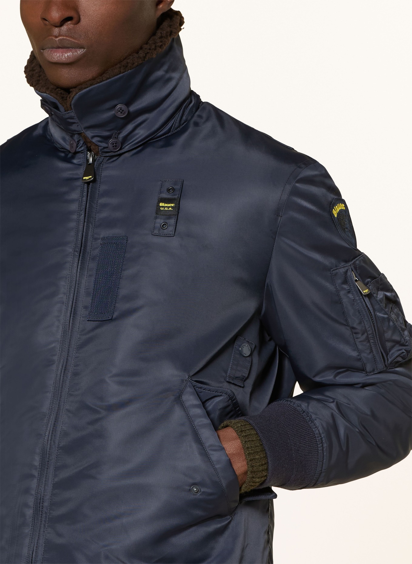Blauer Blouson MARSHALL mit DUPONT™ SORONA®-Isolierung: DUNKELBLAU