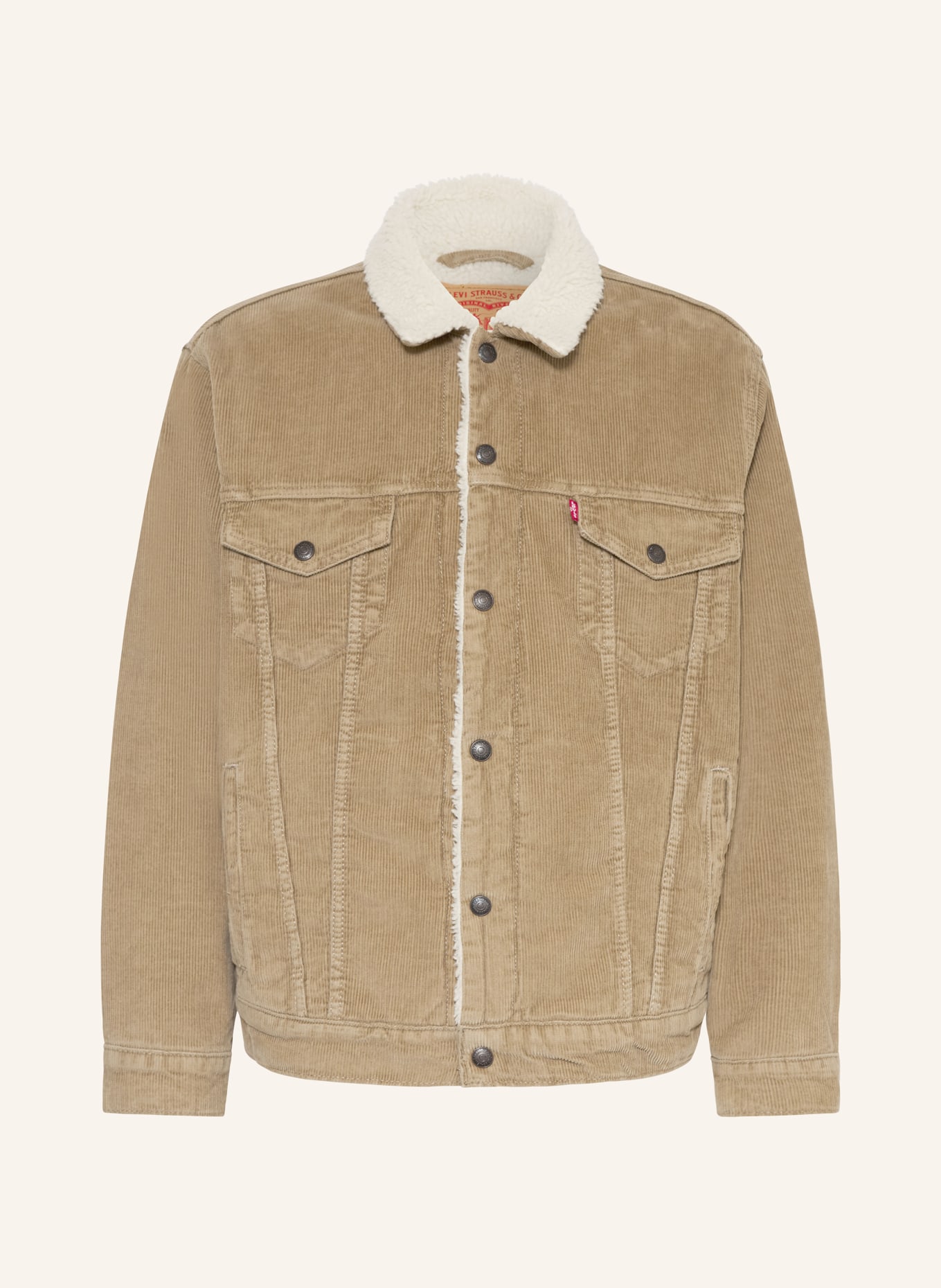 Levi's® Cordjacke mit Teddyfell: KHAKI / ECRU