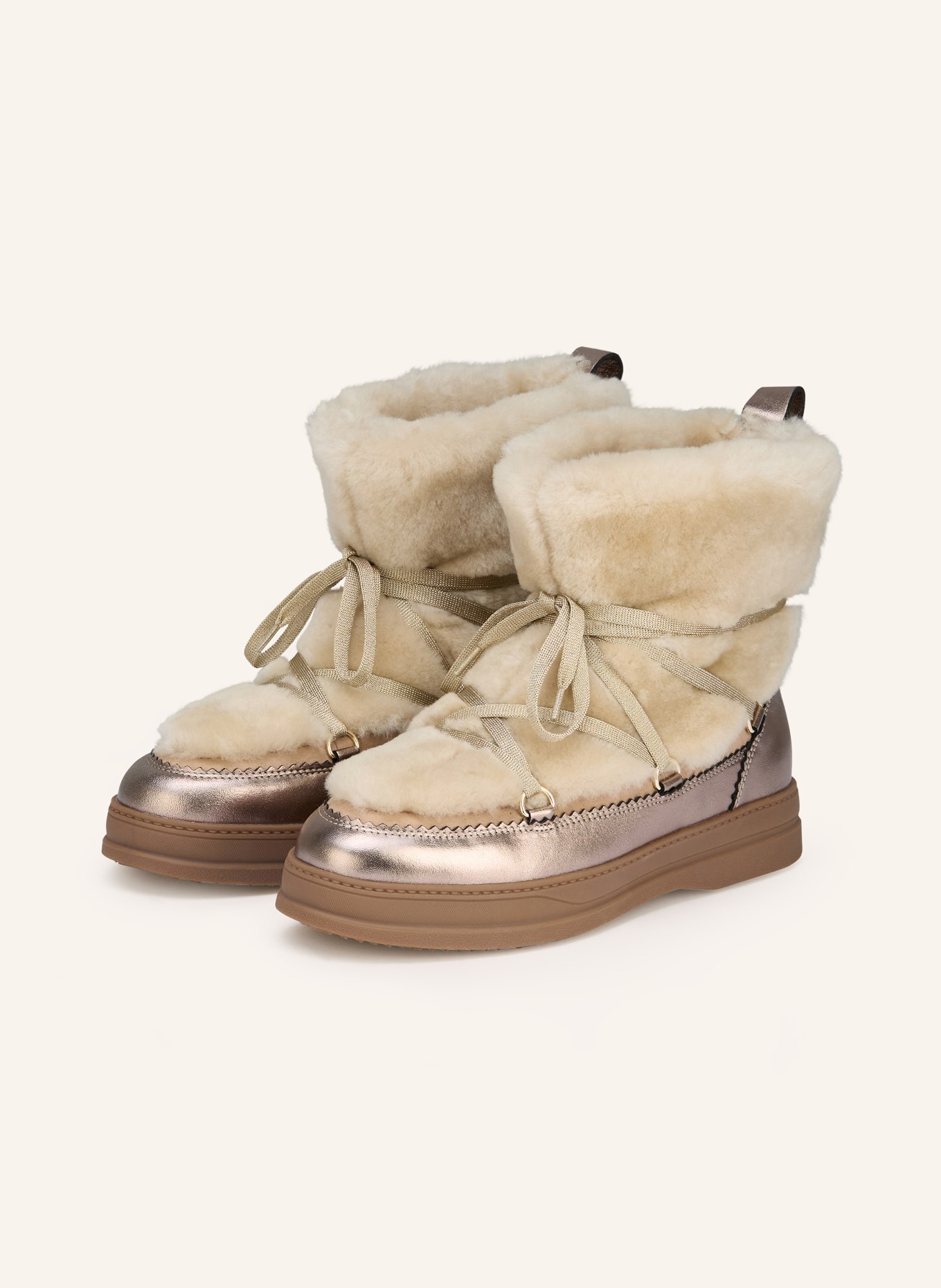 PETER KAISER Stiefeletten: BEIGE / ROSÉGOLD