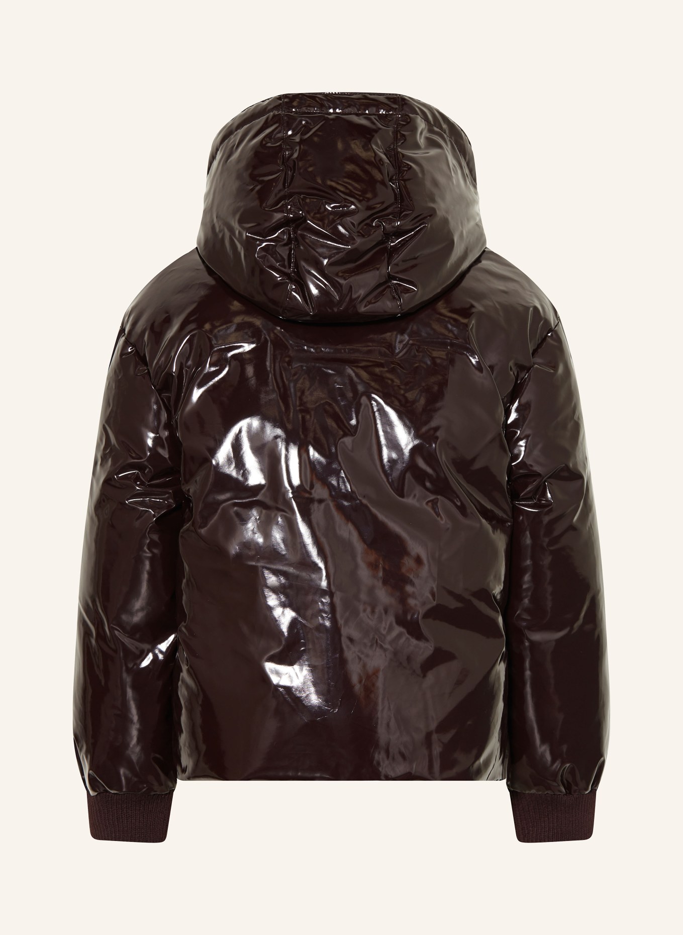 Chloé Daunenjacke mit abnehmbarer Kapuze: DUNKELROT