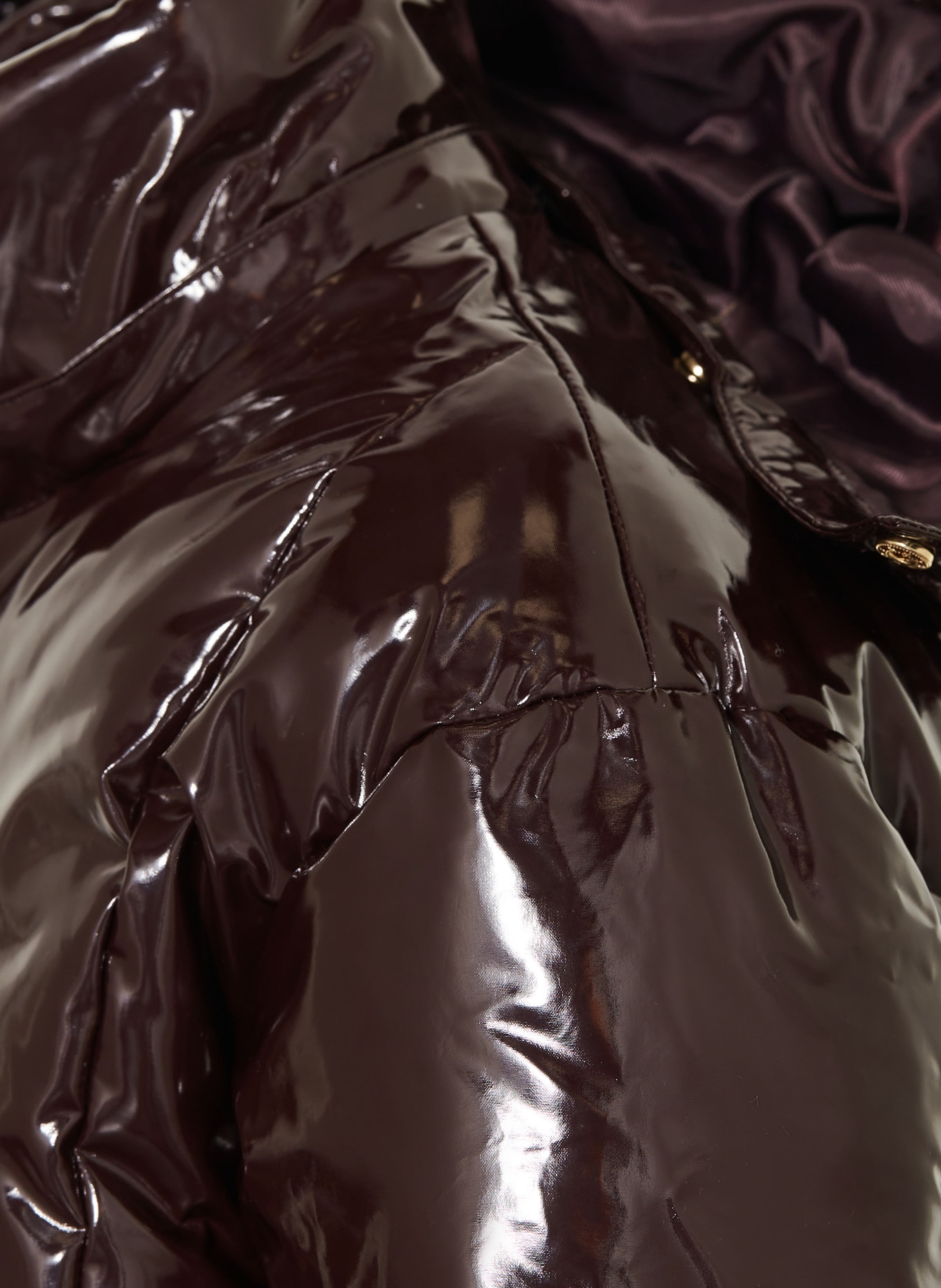 Chloé Daunenjacke mit abnehmbarer Kapuze: DUNKELROT