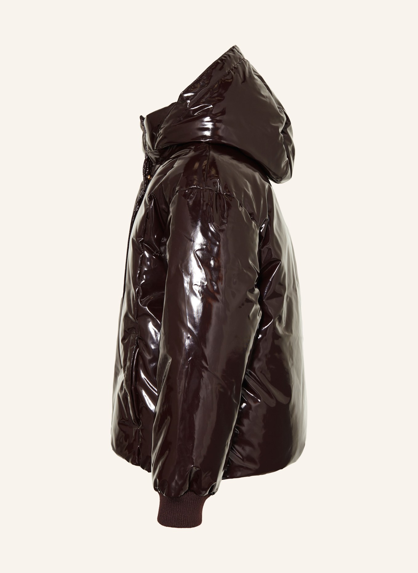 Chloé Daunenjacke mit abnehmbarer Kapuze: DUNKELROT