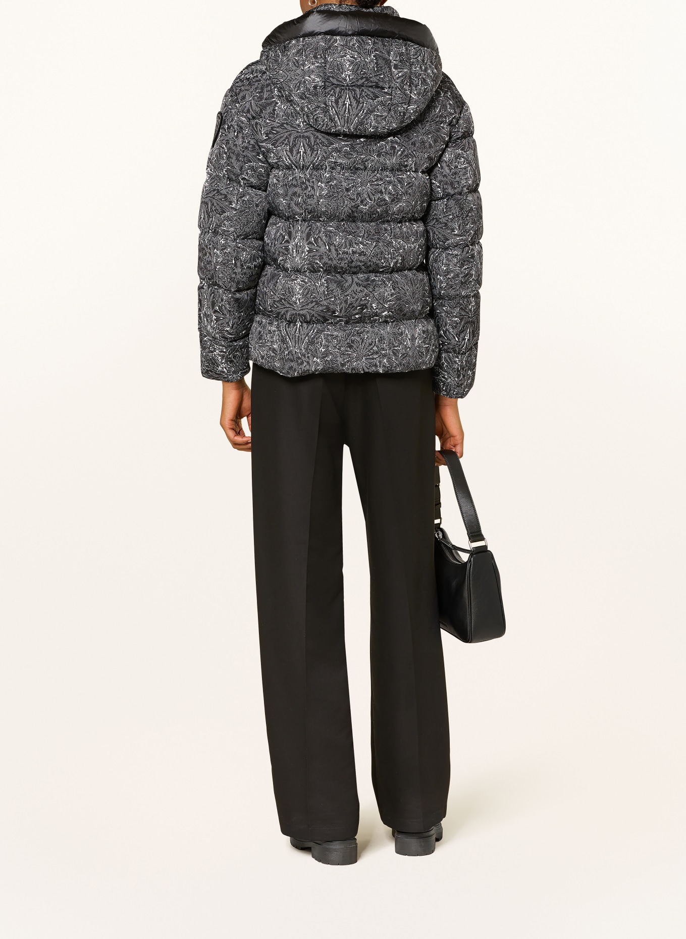 Blauer Daunenjacke CARMEL: SCHWARZ / WEISS