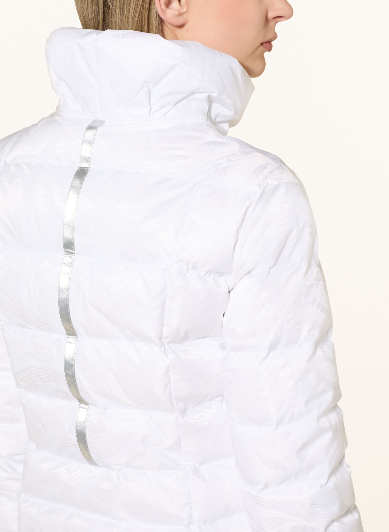 SPORTALM Daunen-Skijacke: WEISS / SILBER