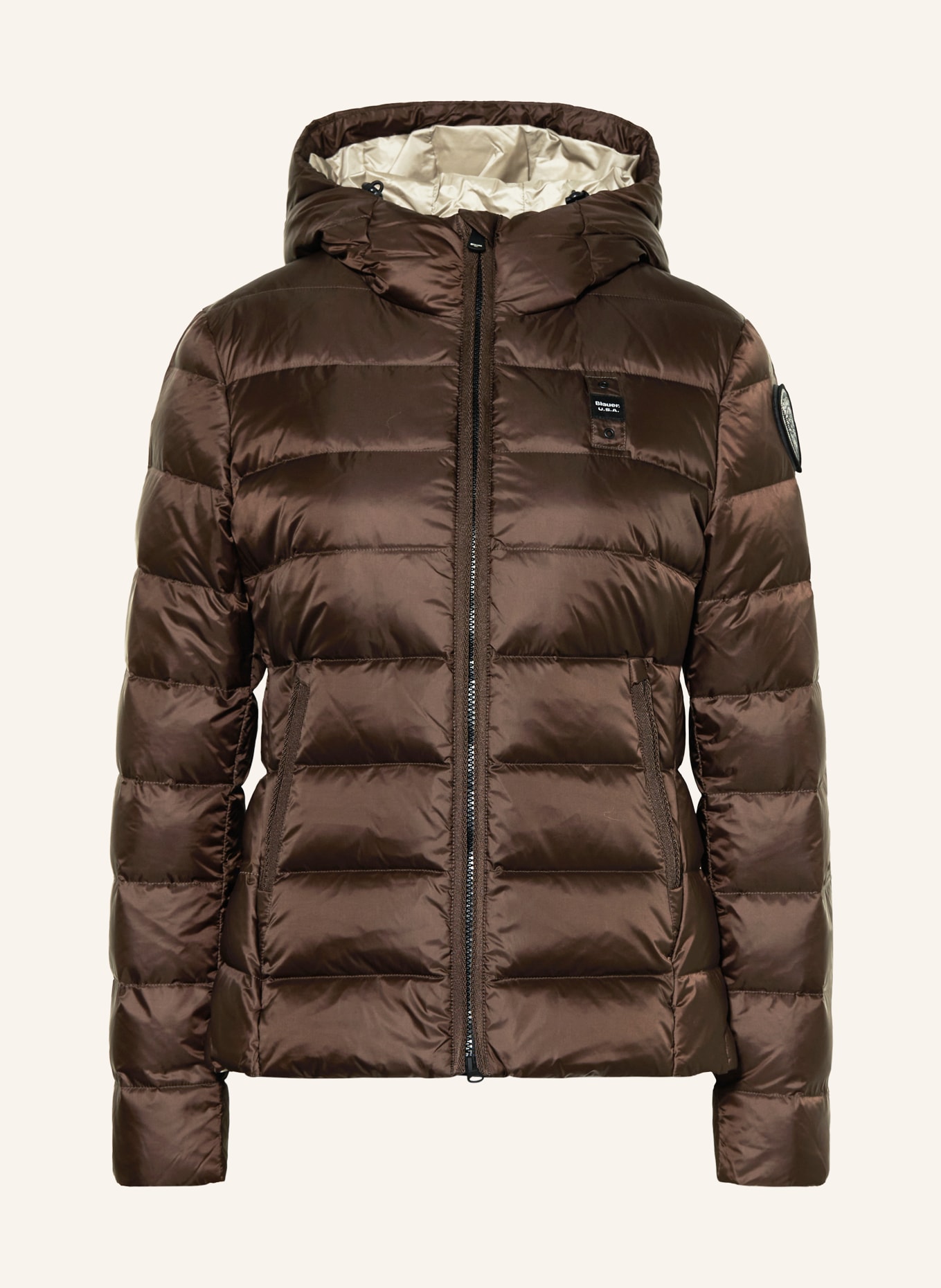 Blauer Daunenjacke: DUNKELBRAUN