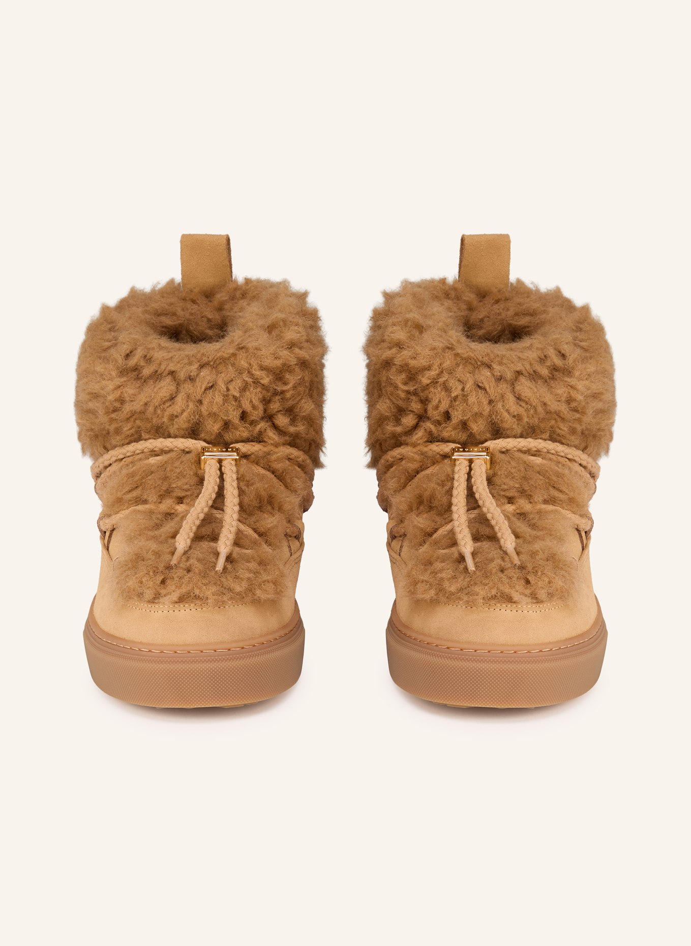 INUIKII Plateau-Boots TEDDY LOW mit Kunstfell: BEIGE