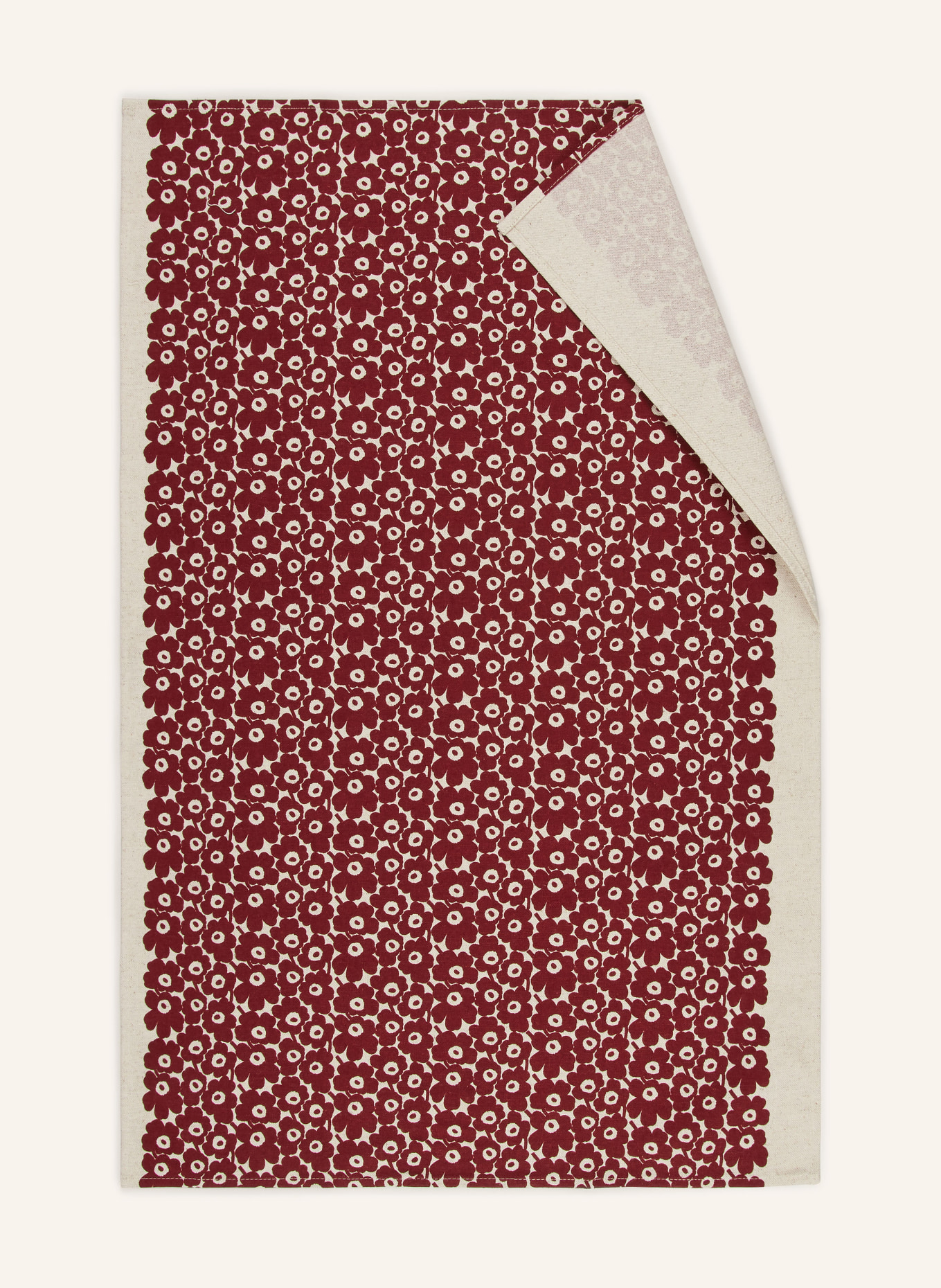 marimekko Utěrka PIKKUINEN UNIKKO: TMAVĚ ČERVENÁ / BÍLÁ