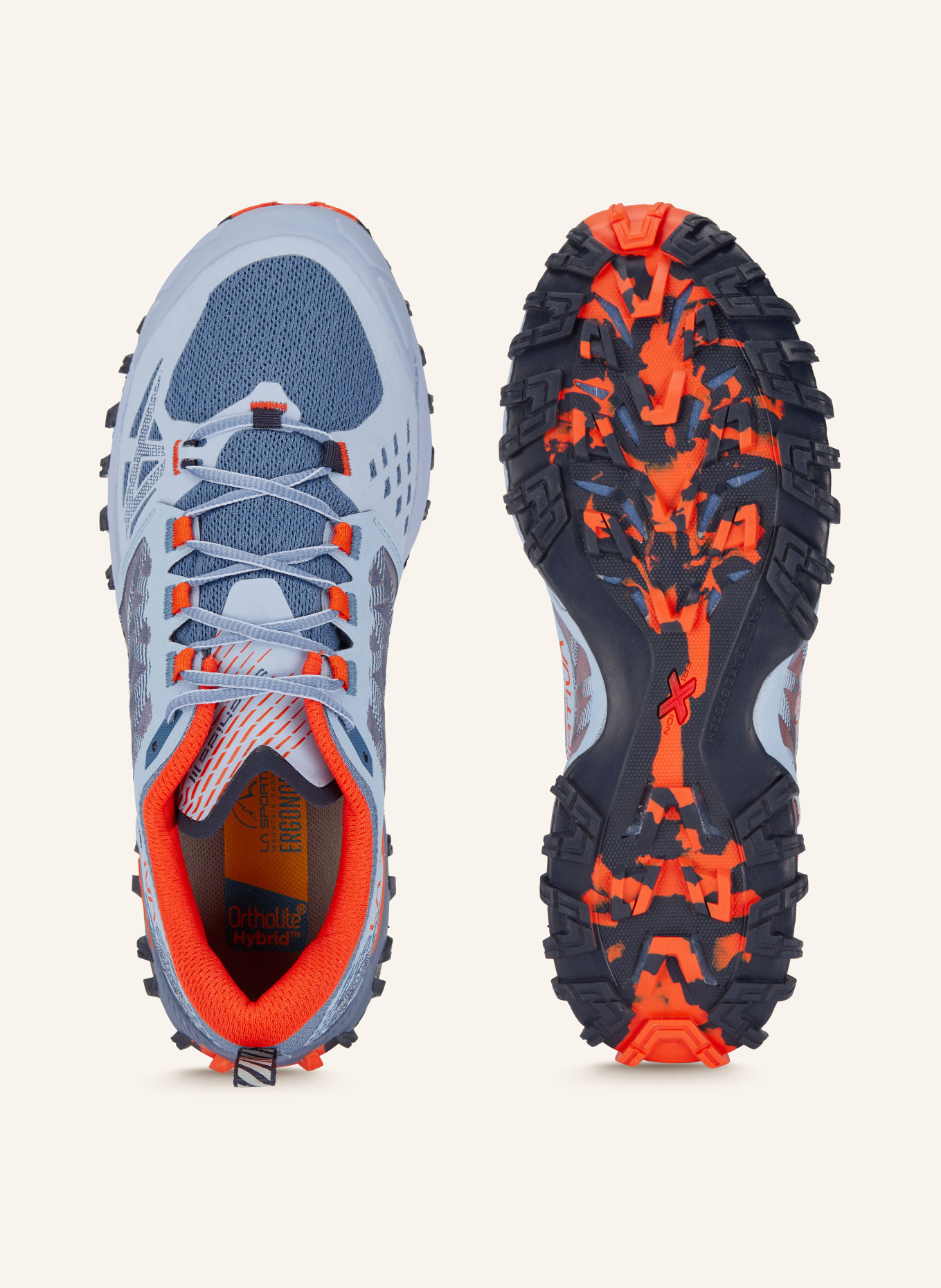 LA SPORTIVA Trailrunning-Schuhe BUSHIDO III GTX: BLAUGRAU / NEONORANGE