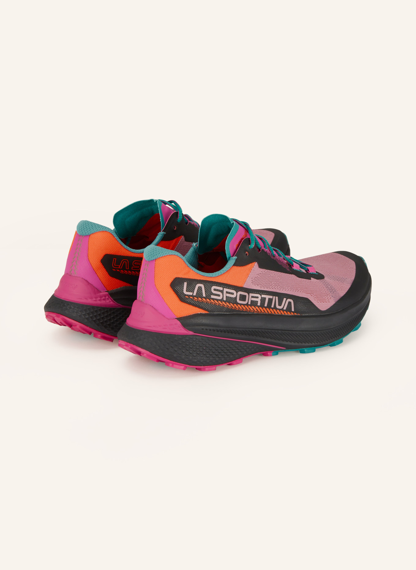 LA SPORTIVA Trailrunning-Schuhe PRODIGIO: ROSA / NEONORANGE / NEONBLAU