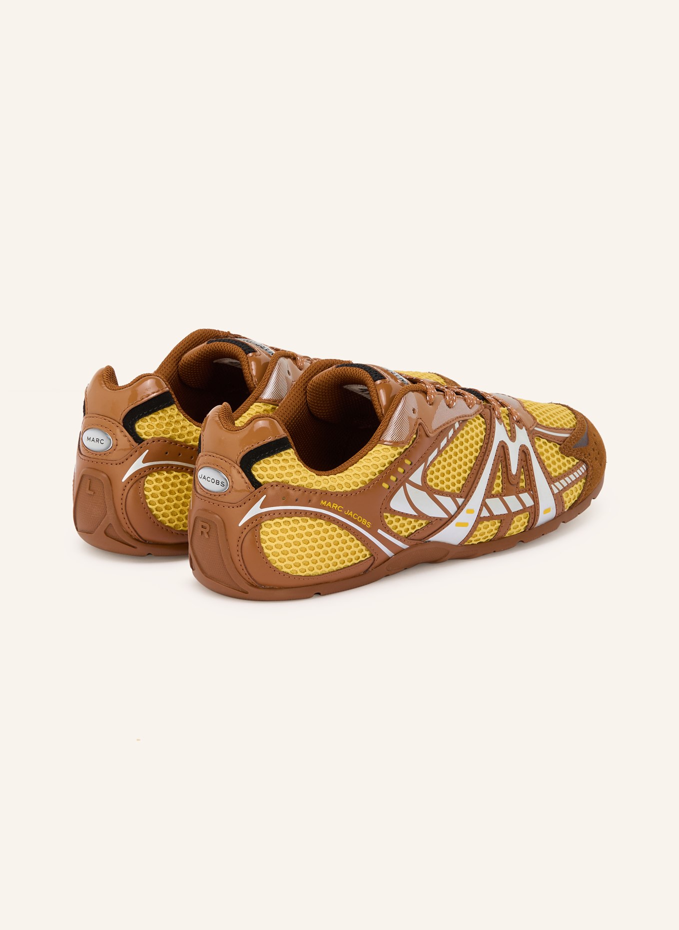 MARC JACOBS Sneaker THE 72 SPRING SNEAKER: DUNKELGELB / SILBER / BRAUN