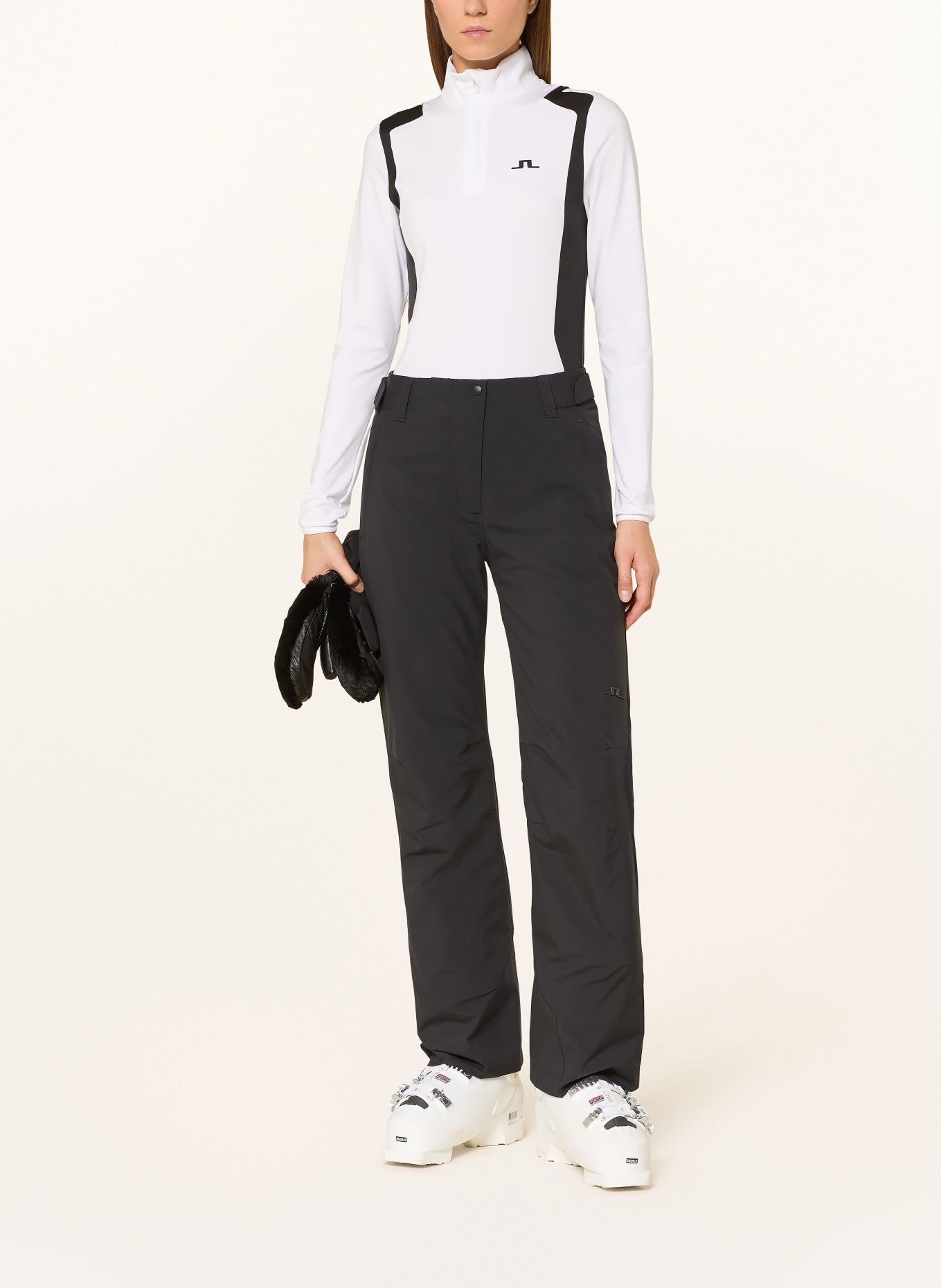 J.LINDEBERG Midlayer: WEISS / SCHWARZ