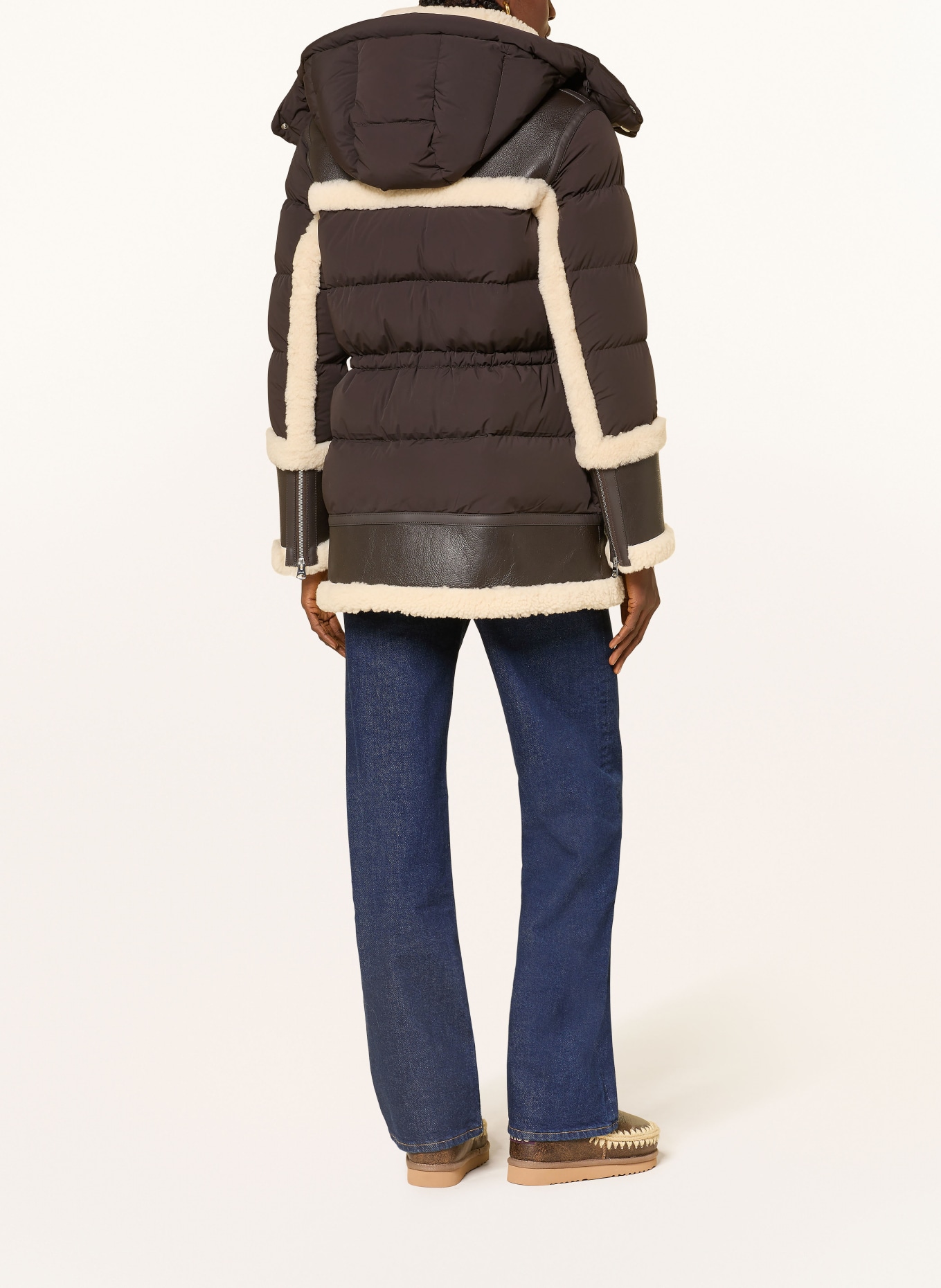 Mackage Daunenparka: DUNKELBRAUN / CREME