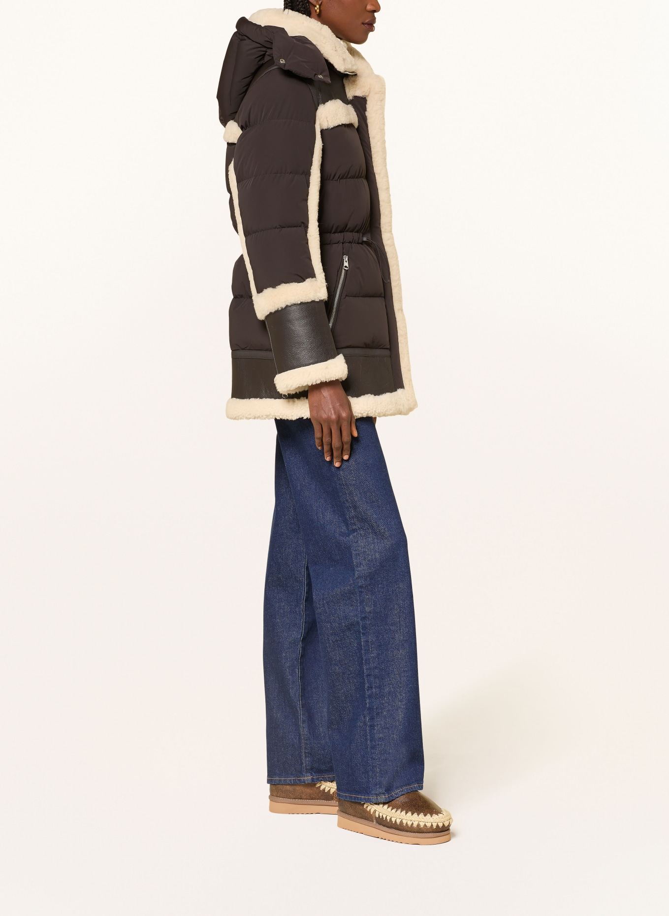 Mackage Daunenparka: DUNKELBRAUN / CREME