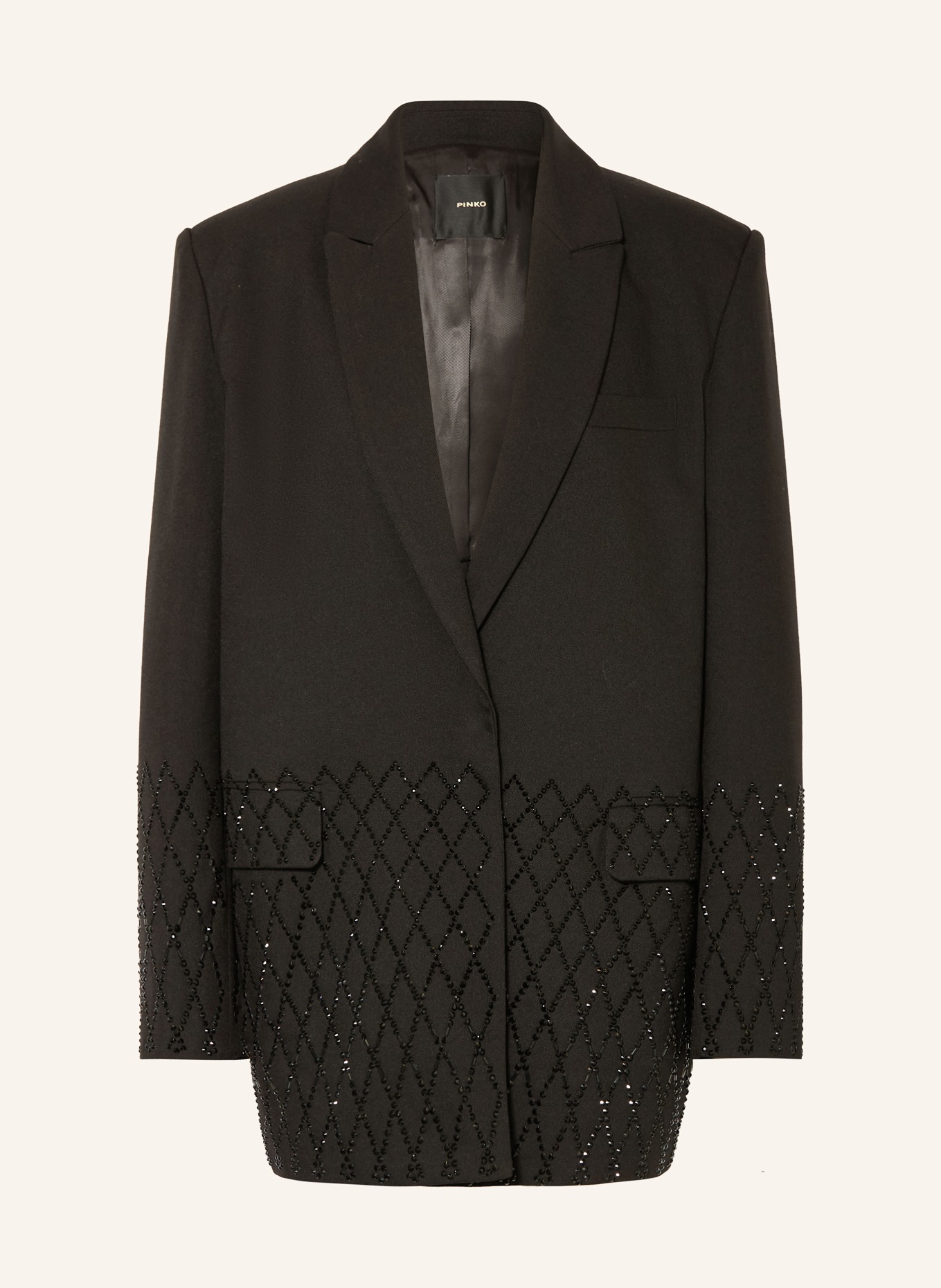 PINKO Blazer mit Schmucksteinen: SCHWARZ