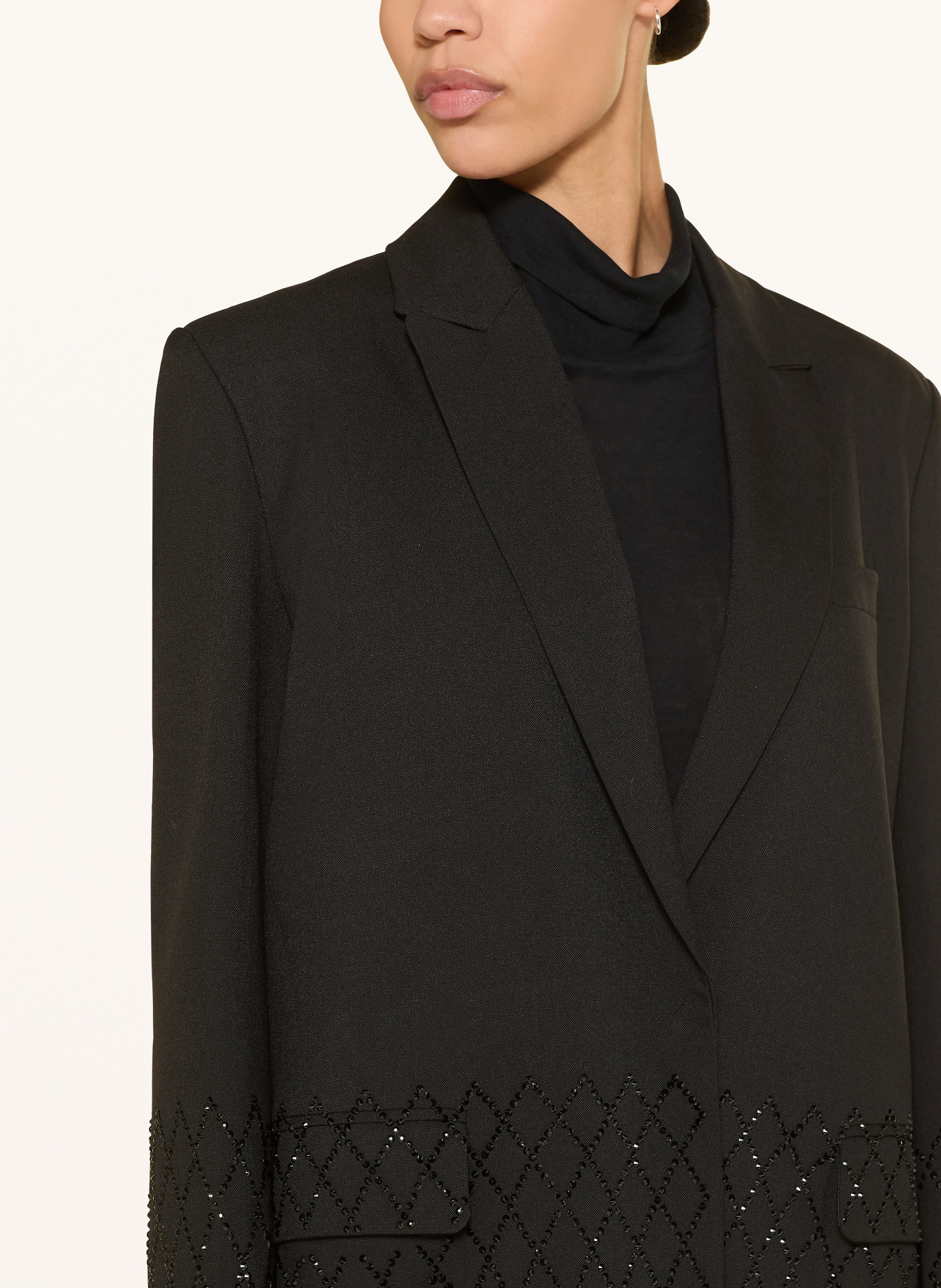 PINKO Blazer mit Schmucksteinen: SCHWARZ