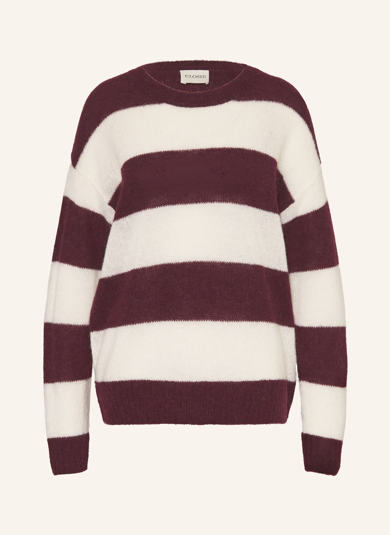 CLOSED Pullover mit Alpaka: DUNKELROT / ECRU