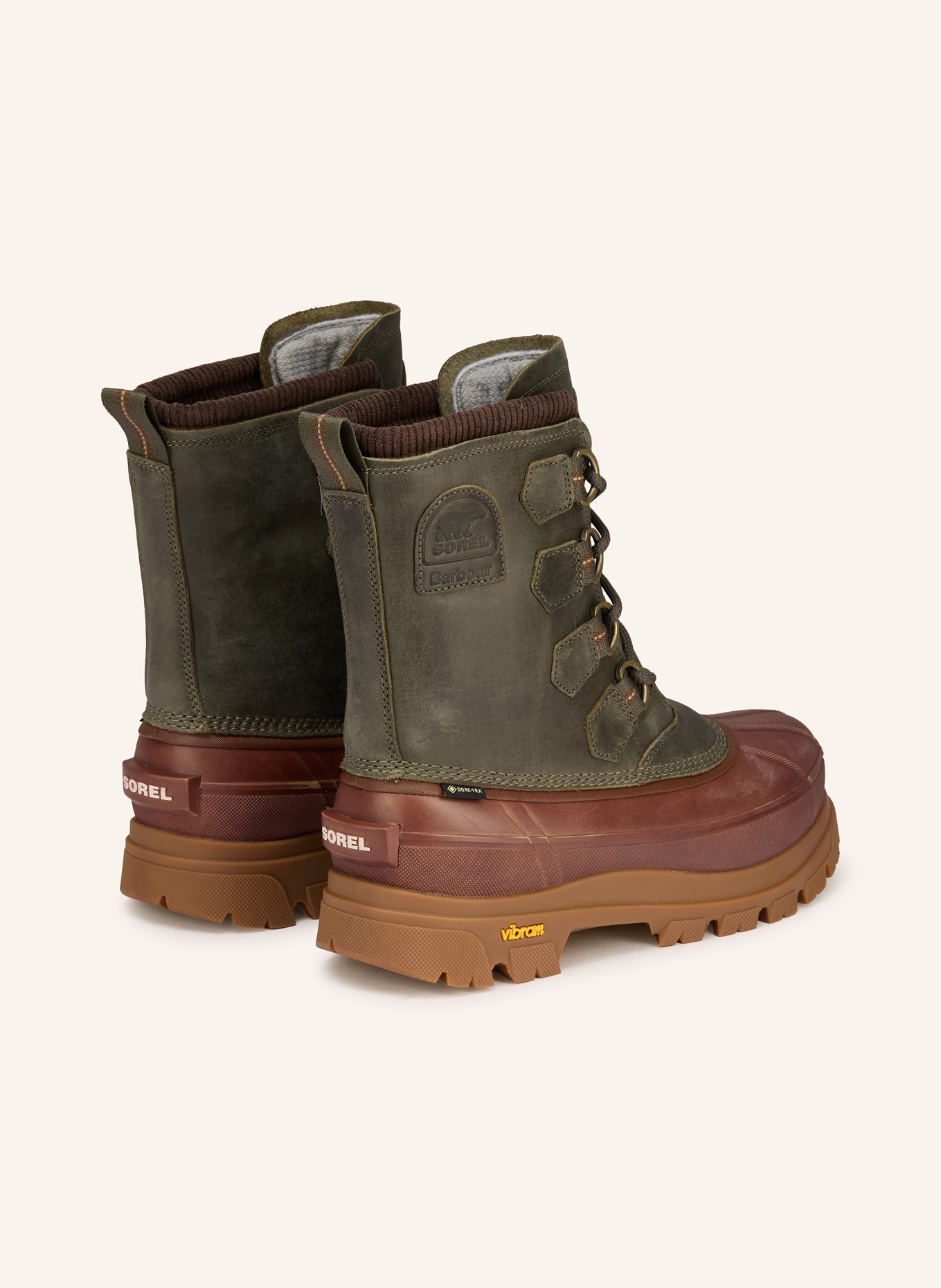 SOREL Schnürboots CARIBOU HORIZON™ GTX: KHAKI / COGNAC / BRAUN