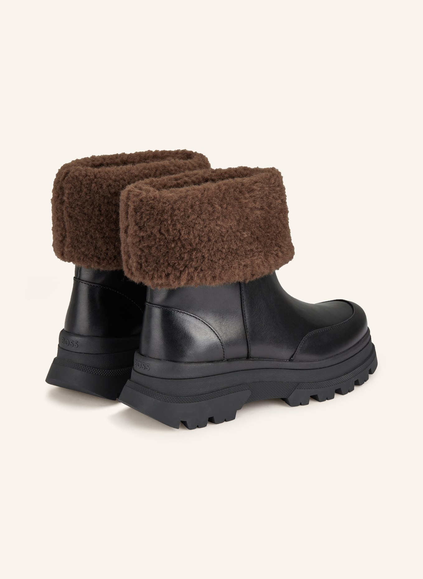 BOSS Boots FOSTER BOOTIE: SCHWARZ / DUNKELBRAUN