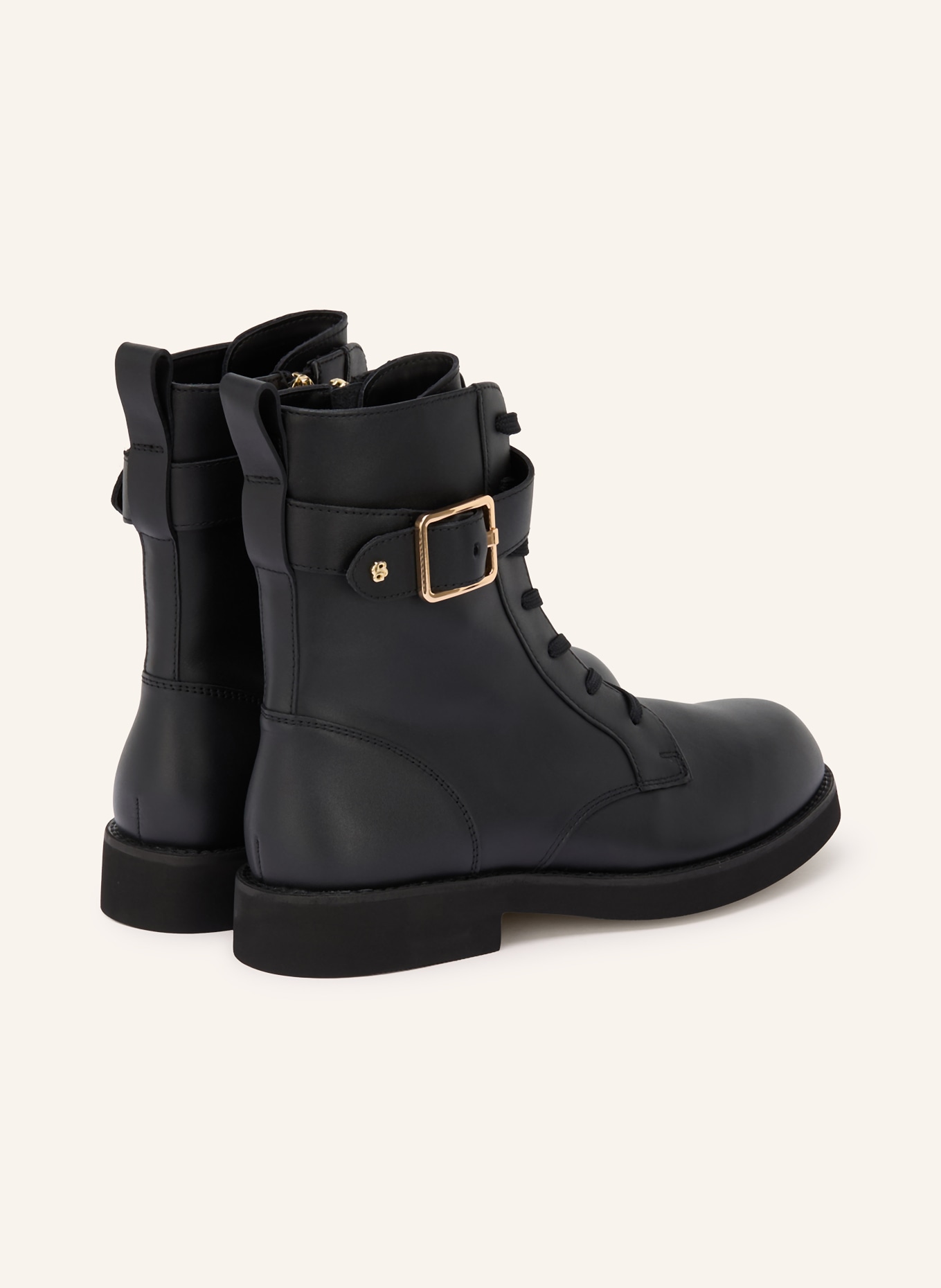 BOSS Schnürboots ELERI: SCHWARZ / GOLD