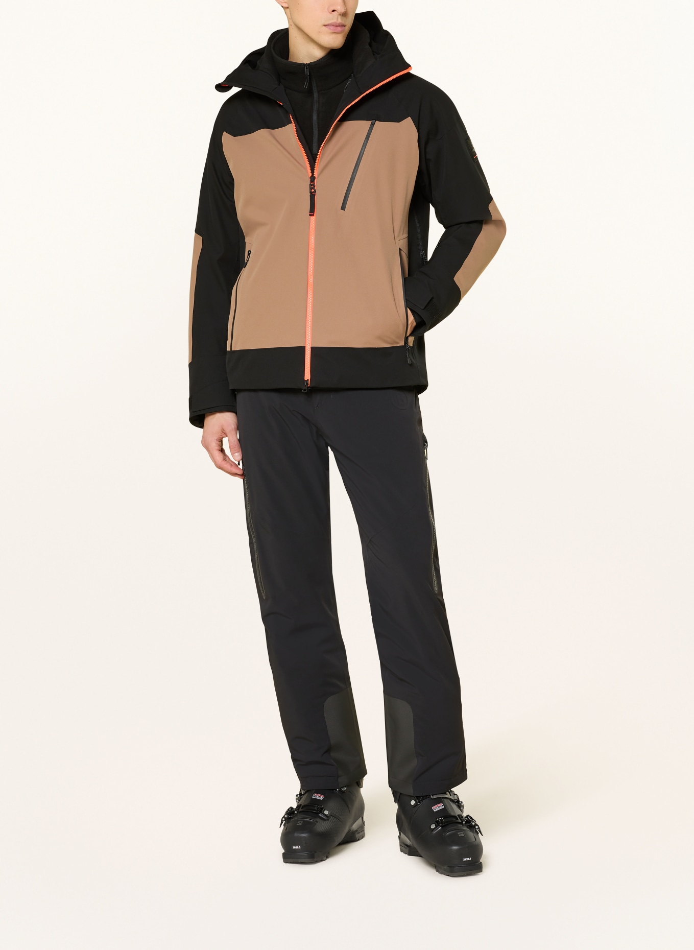 FIRE+ICE Skijacke TAJO-T: CAMEL / SCHWARZ