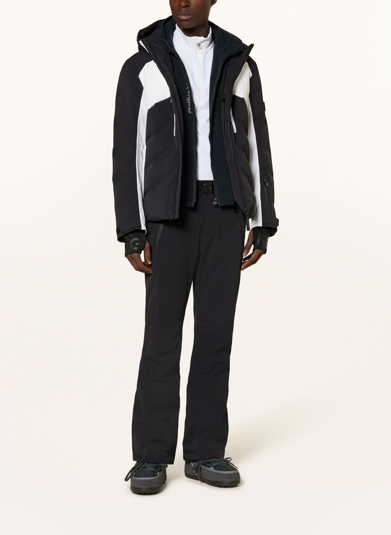 BOGNER Puchowa kurtka narciarska JERVIS-D: CZARNY / BIAŁY