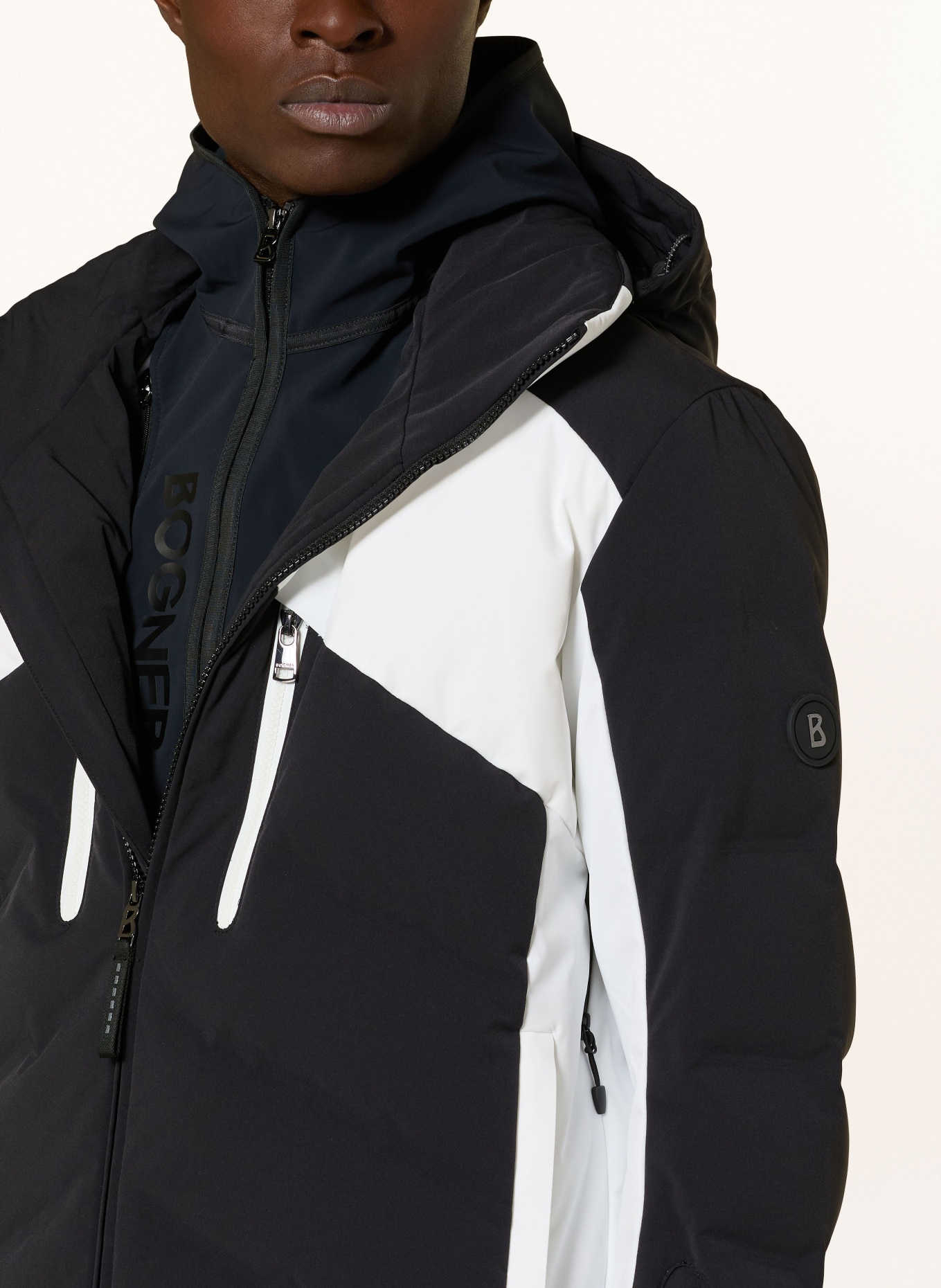 BOGNER Puchowa kurtka narciarska JERVIS-D: CZARNY / BIAŁY